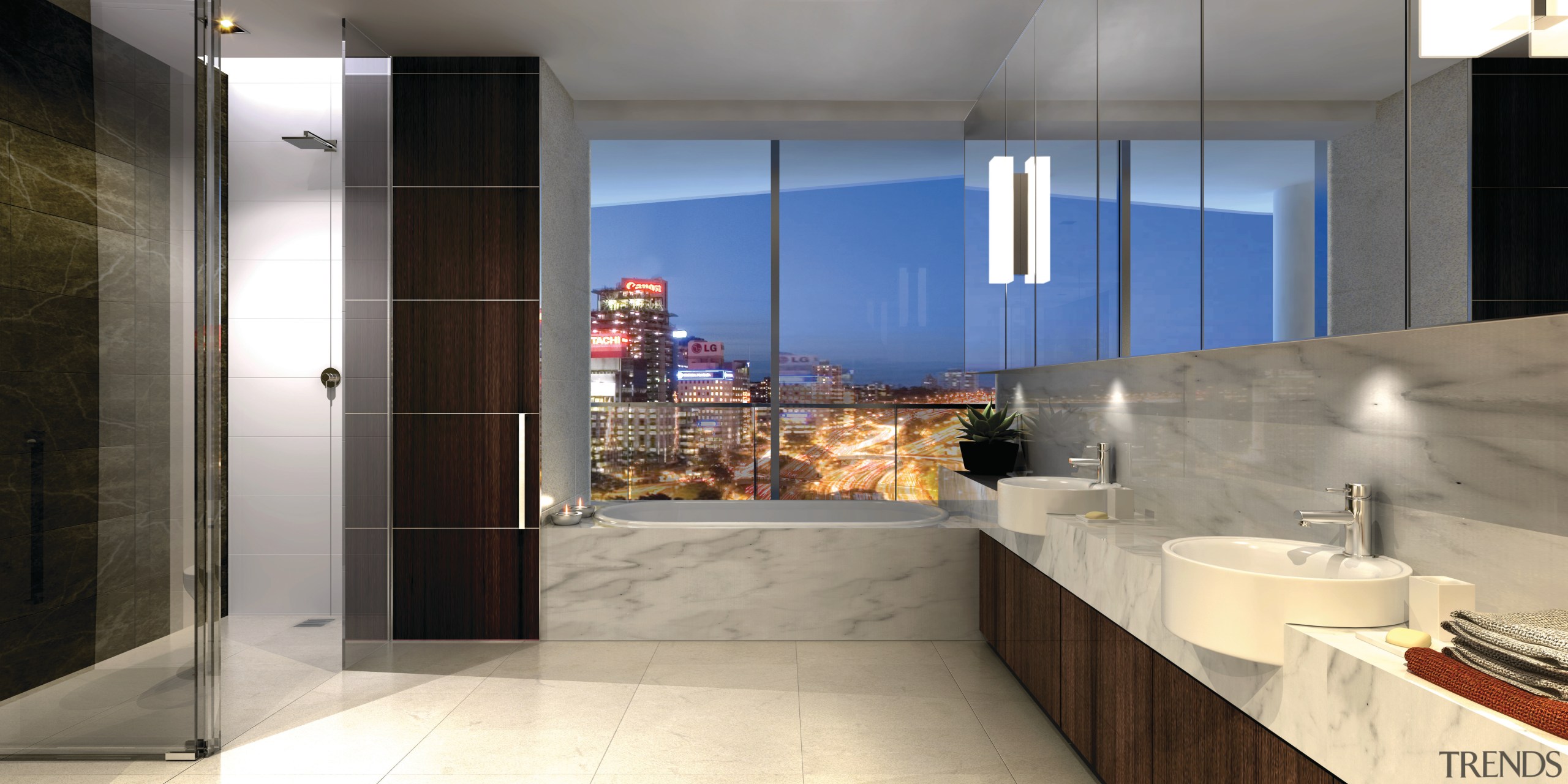 Ensuite bathrooms have vanity tops and baths set interior design, kitchen, gray