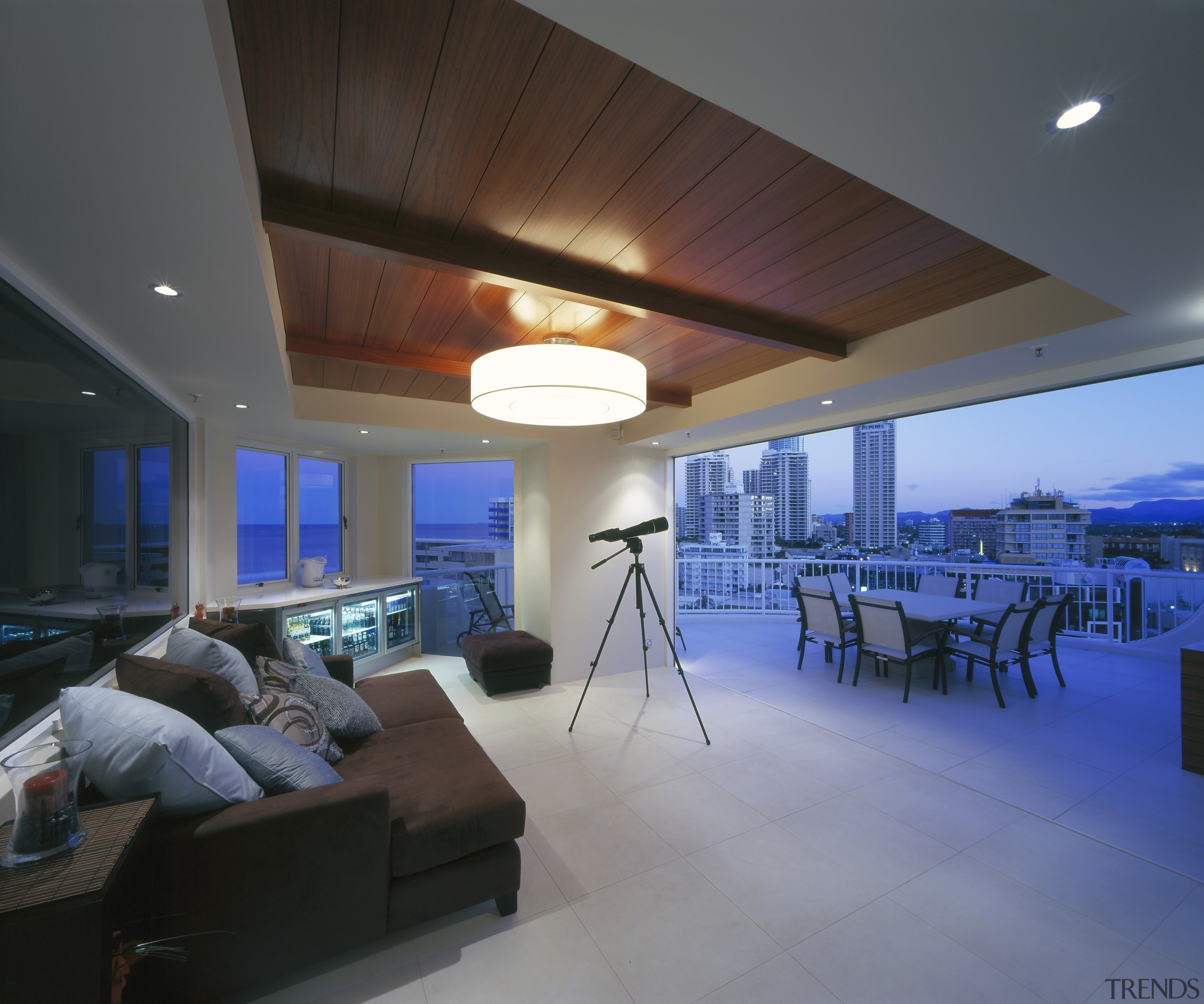 A view of the living area, tiled flooring, architecture, ceiling, daylighting, interior design, real estate, gray, black