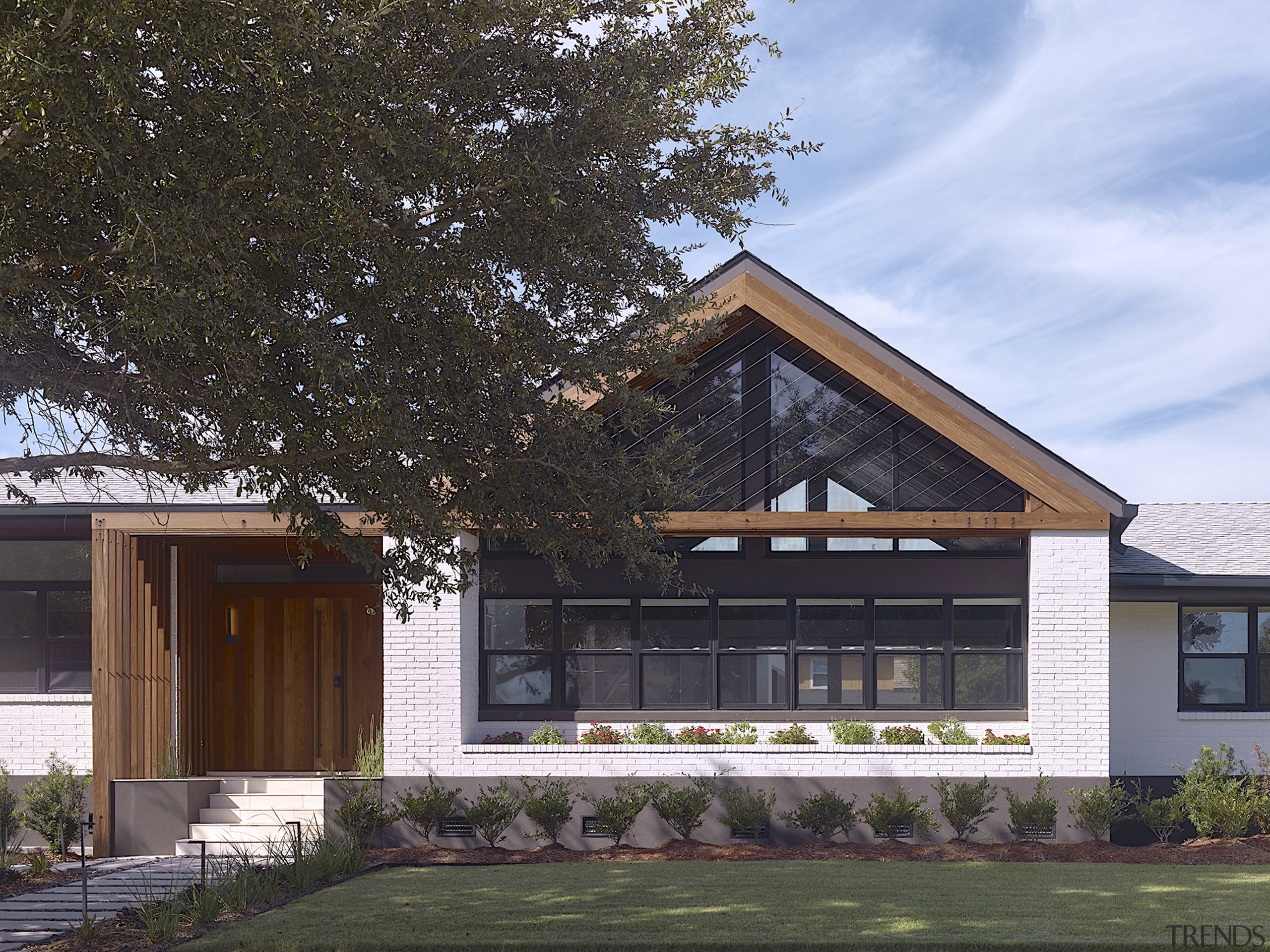 The new front gable. - Familiar yet dramatically 