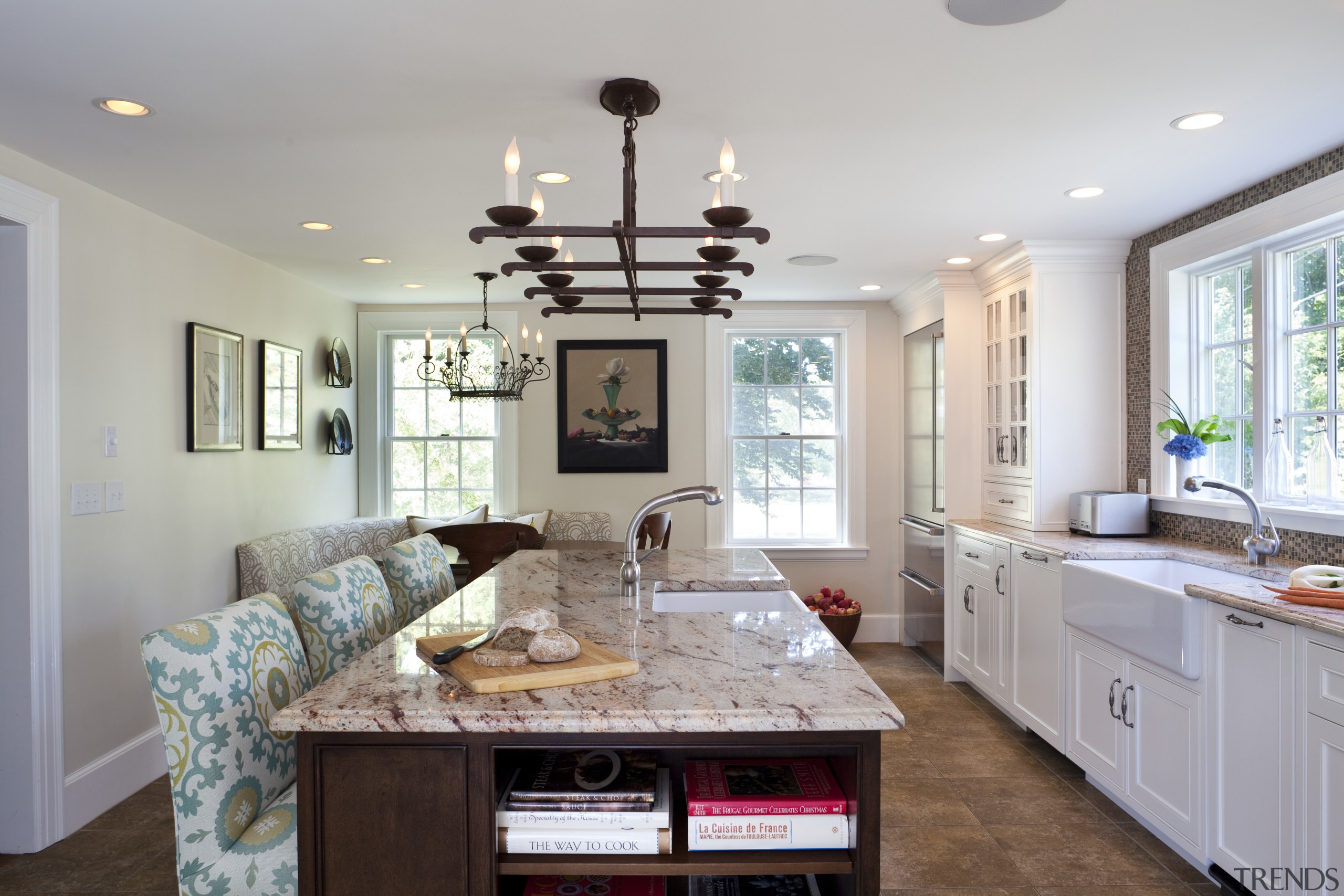 Country style family kitchen - Country style family cabinetry, ceiling, countertop, cuisine classique, home, interior design, kitchen, living room, real estate, room, gray