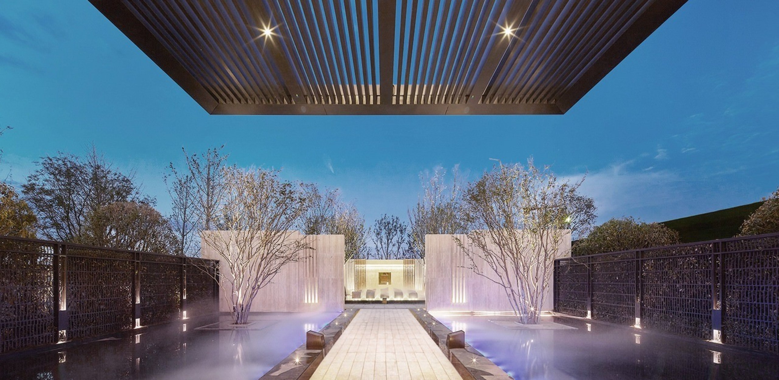 Vanke Park Mansion 'True Love' – FLOscape Landscape architecture, building, daylighting, estate, house, landmark, lighting, property, real estate, sky, tourist attraction, teal, black