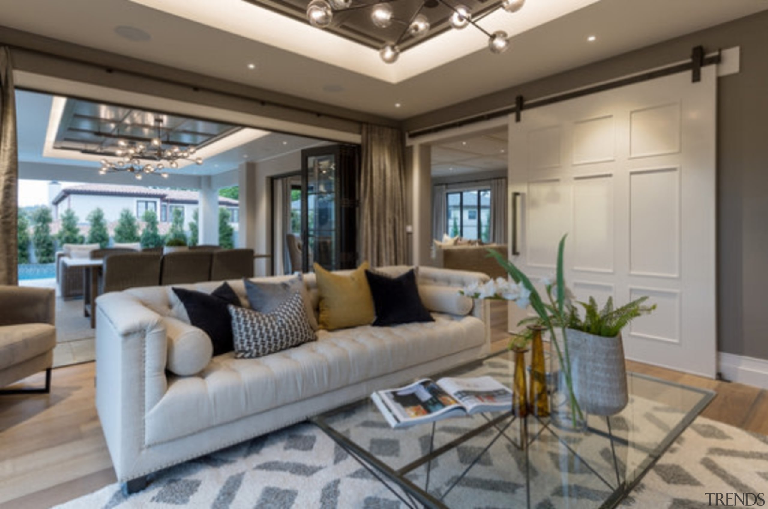 New Albany Show Home - New Albany Show ceiling, estate, home, interior design, living room, property, real estate, room, window, gray