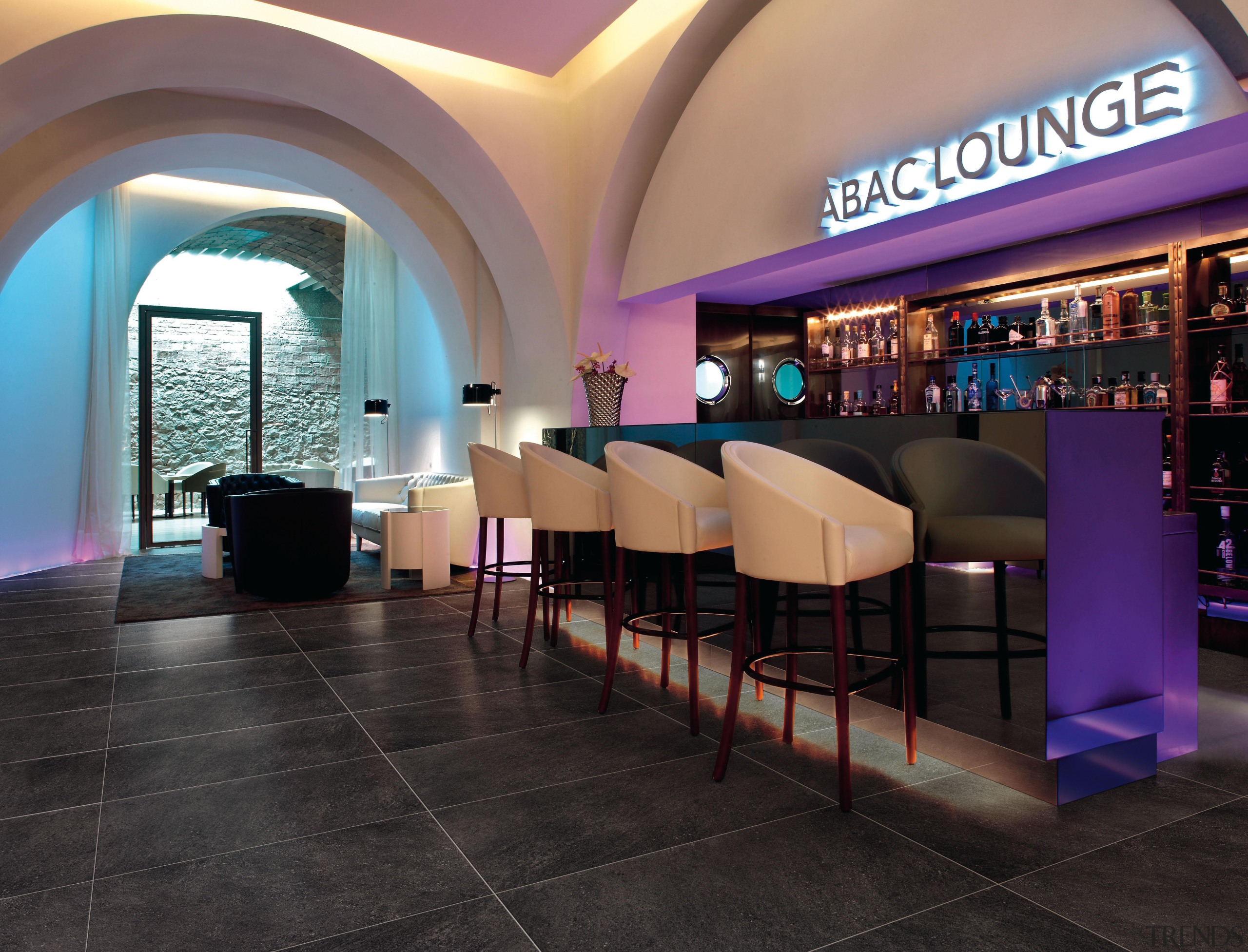 Antracite bar floor. - Riviera Range - interior interior design, lobby, restaurant, black