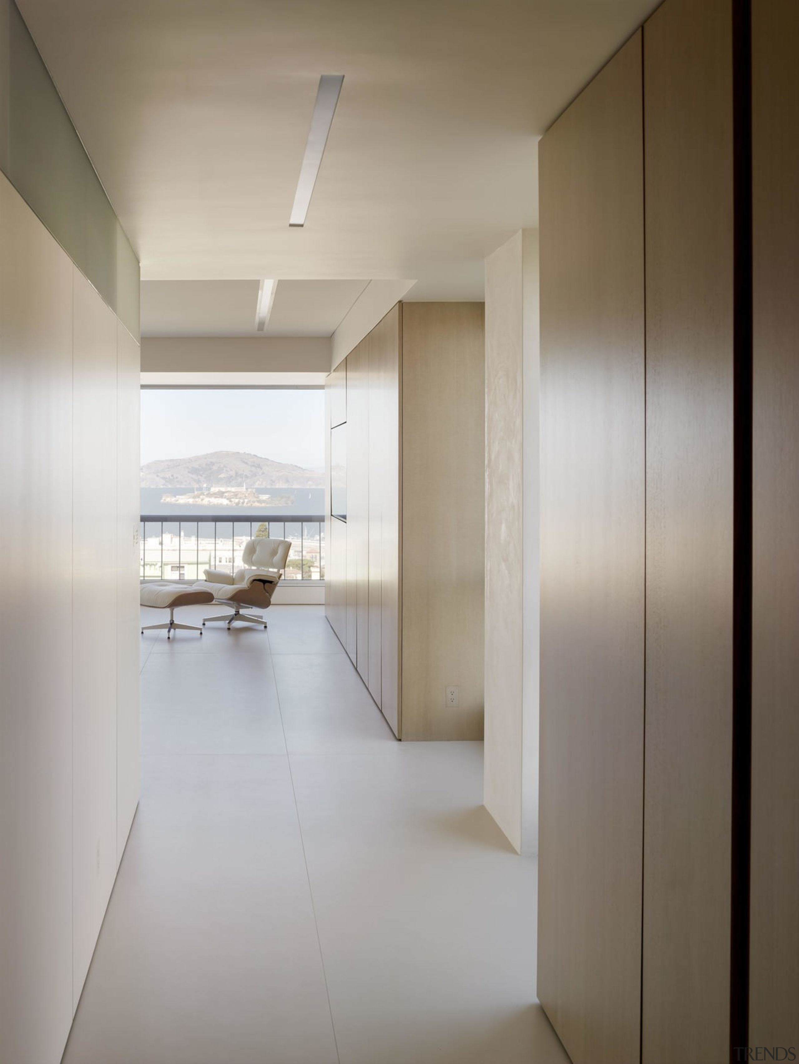 A glimpse of Alcatraz - A glimpse of apartment, architecture, ceiling, daylighting, floor, home, house, interior design, property, real estate, wall, gray
