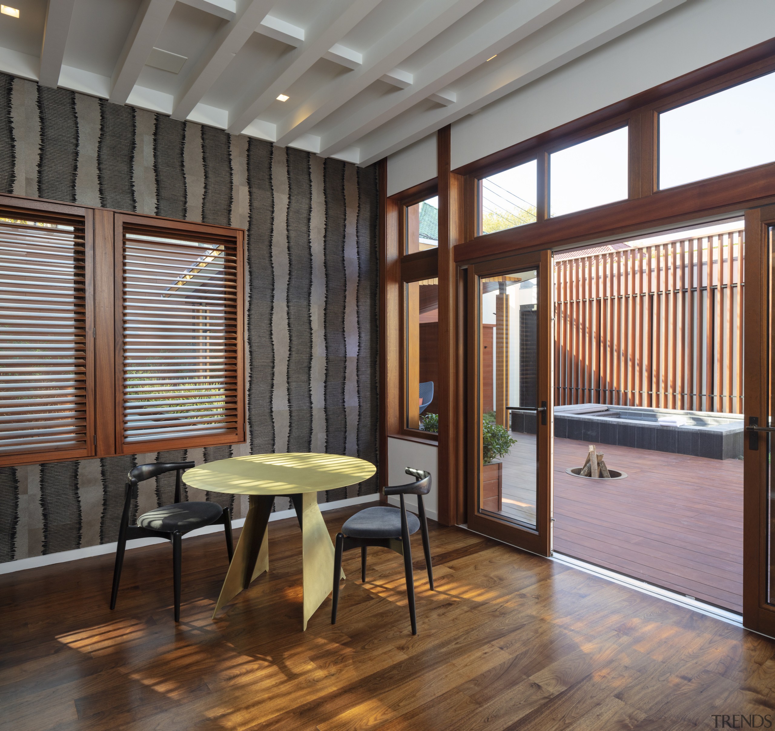 The generous main living space opens to the 