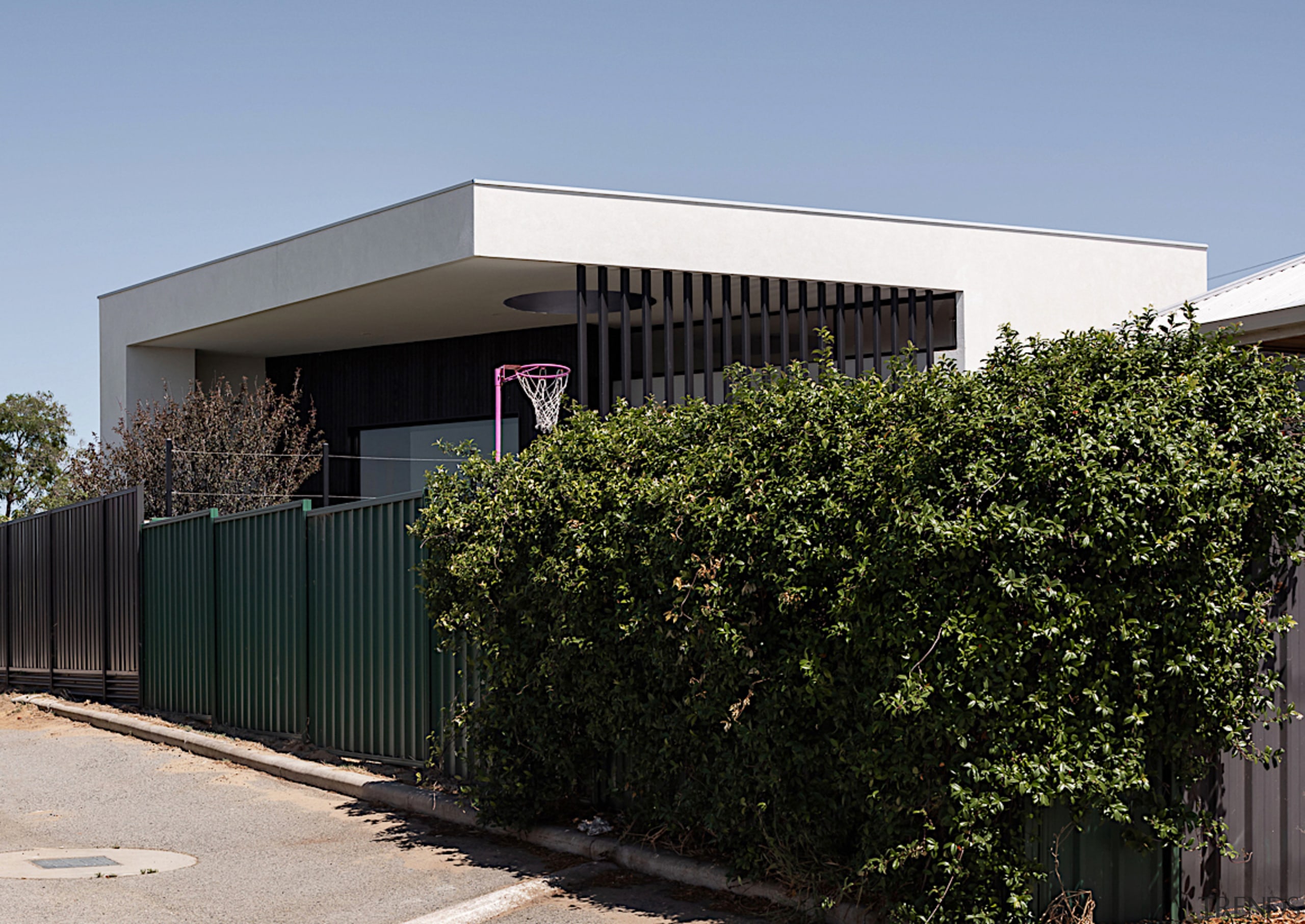 The sheltered and private rear deck spied here 