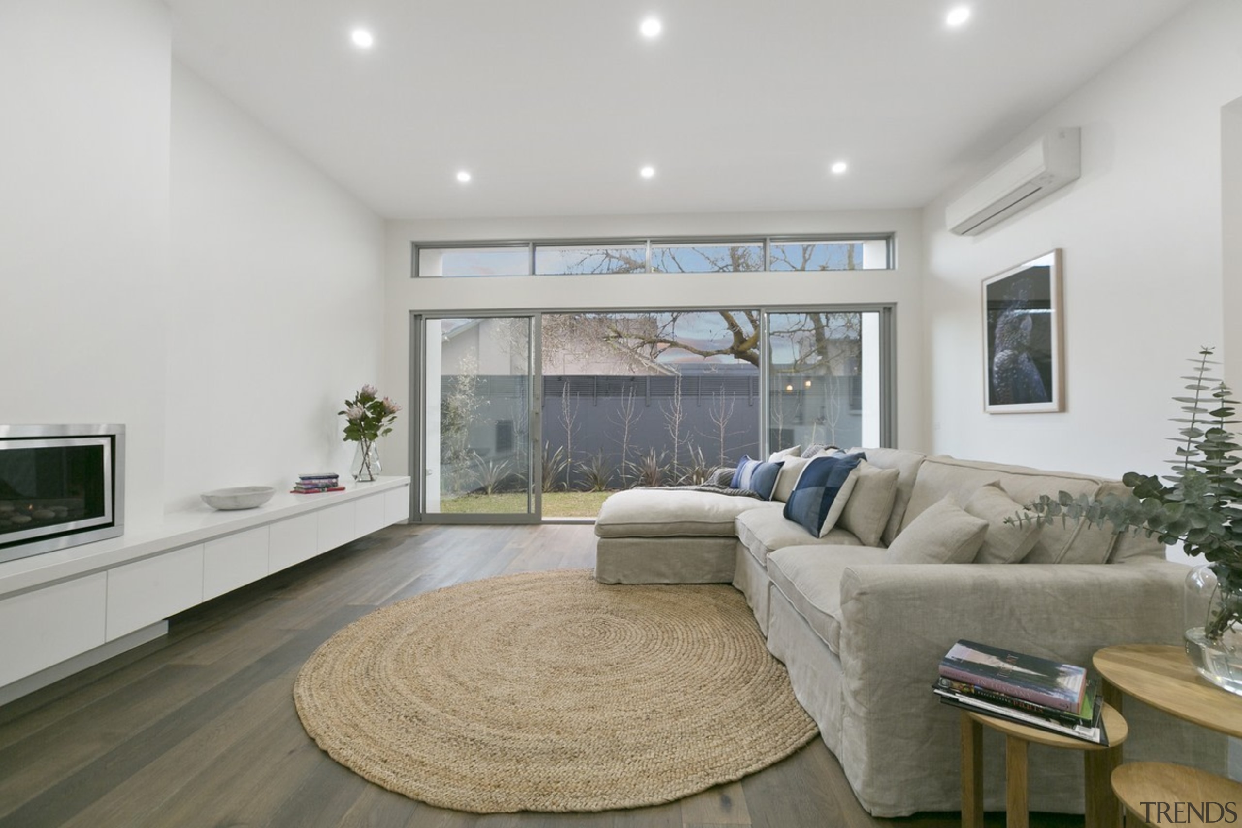 Another view of the living area - Another ceiling, floor, home, interior design, living room, property, real estate, room, window, gray