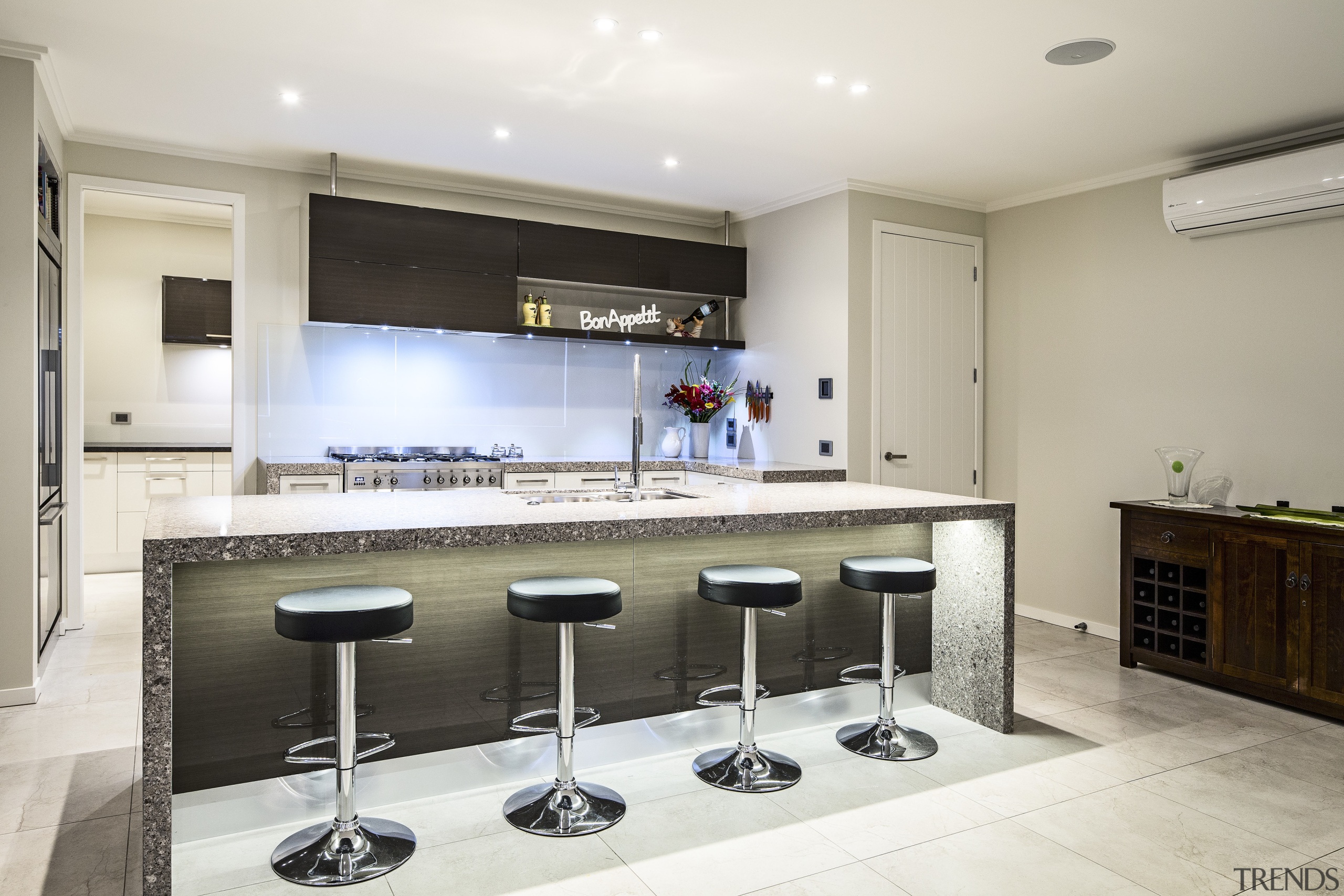 Inside Vision kitchen with Smeg appliance - Inside countertop, interior design, kitchen, property, real estate, room, gray