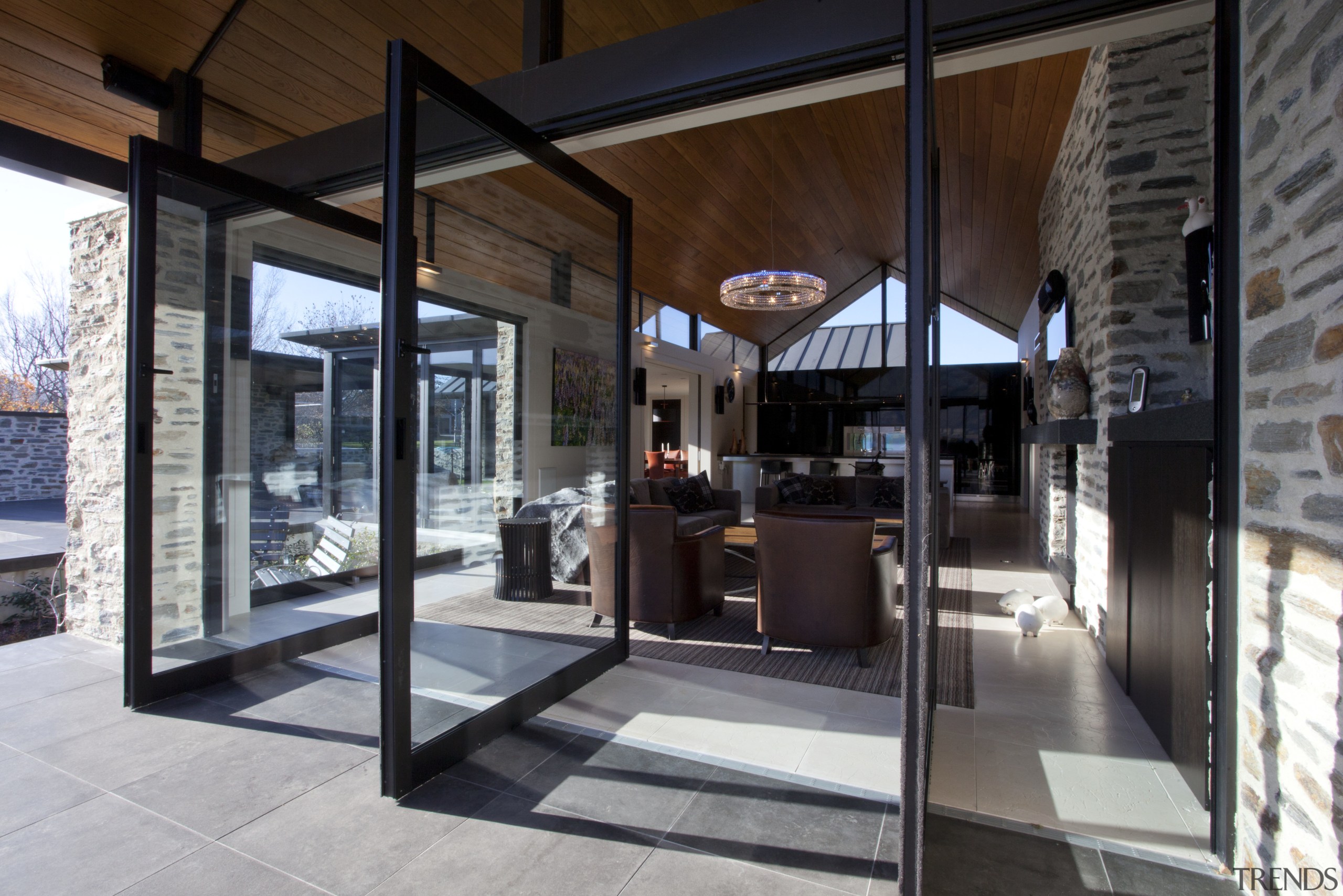 pointed timber roof, dark coloured fabrics in living interior design, real estate, window, black, gray