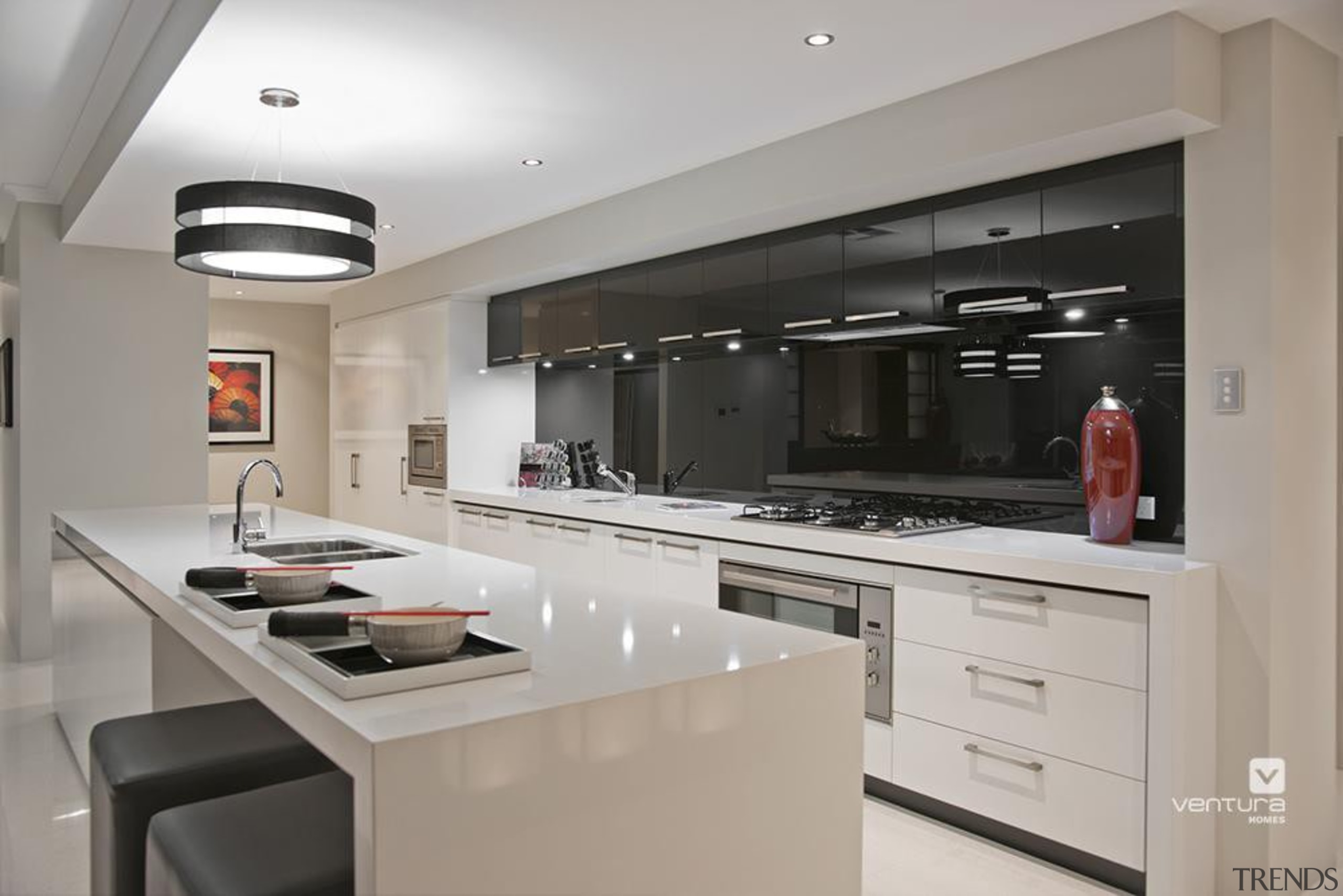 Kitchen design with Japanese influence. - The Dynasty cabinetry, countertop, cuisine classique, home appliance, interior design, kitchen, real estate, gray