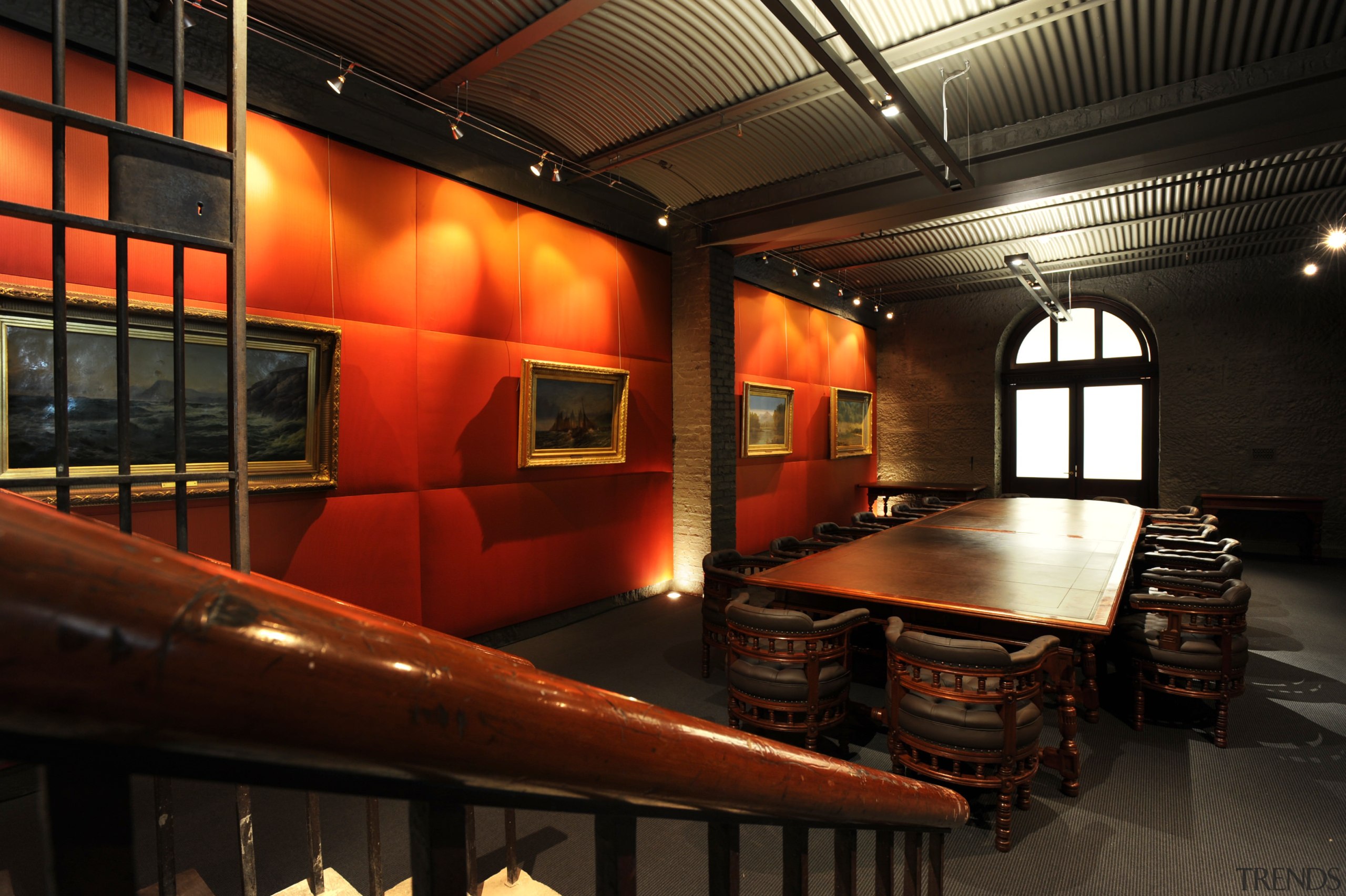 View of the renovated Sydney town hall featuring interior design, black, red