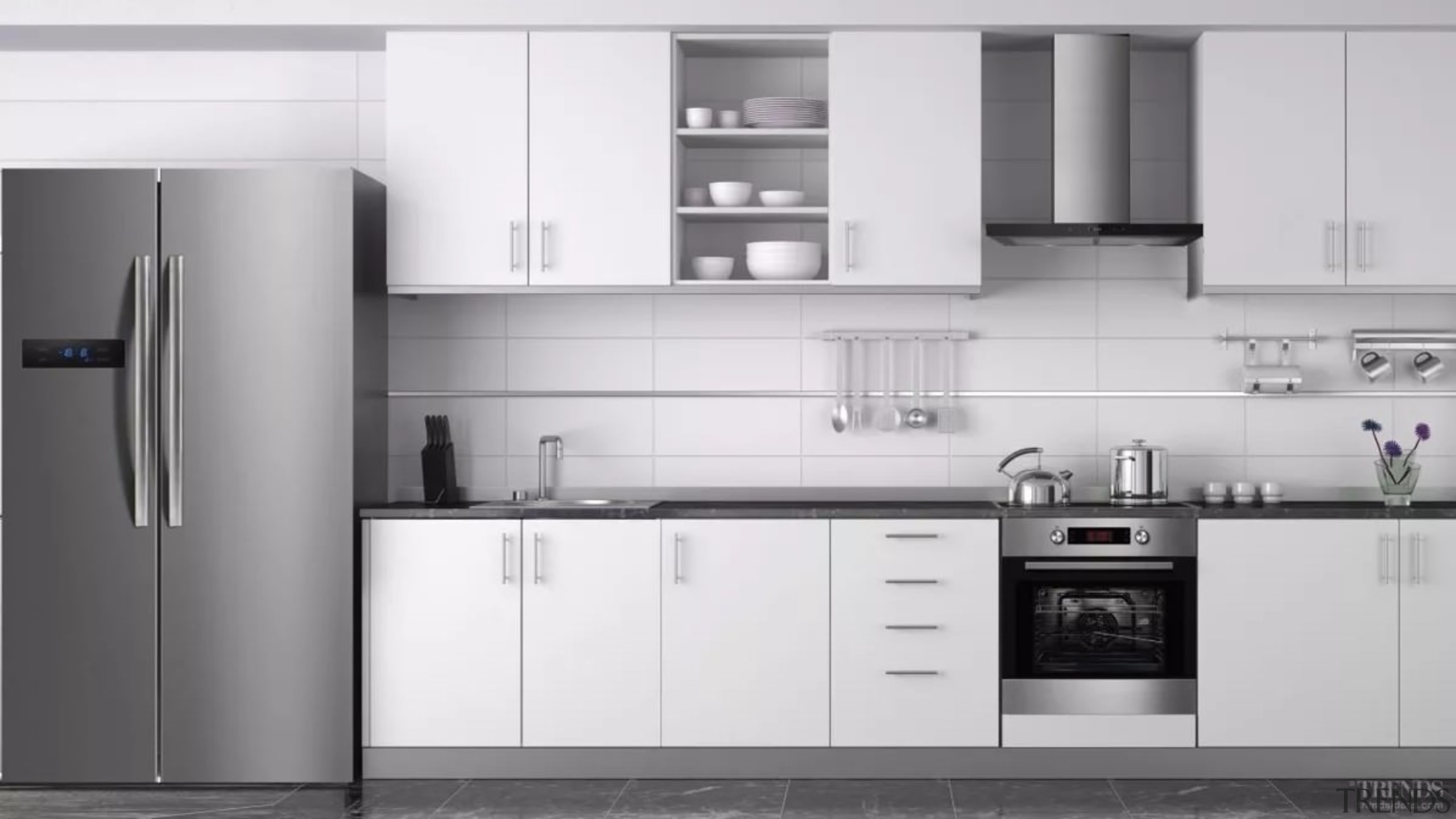 Midea: The brand you need to consider for cabinetry, countertop, cuisine classique, home appliance, interior design, kitchen, kitchen appliance, kitchen stove, major appliance, product, product design, refrigerator, white, gray