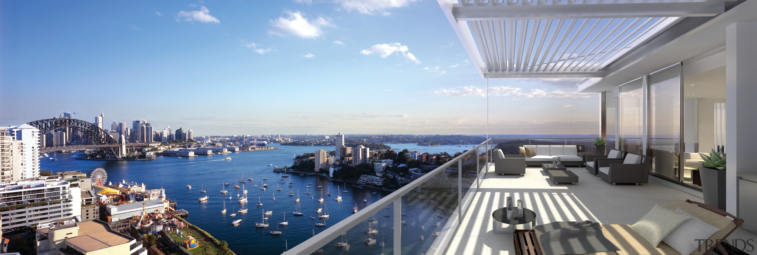 Balcony View Penthouse with views over Lavender Bay apartment, building, city, condominium, home, mixed use, penthouse apartment, property, real estate, gray