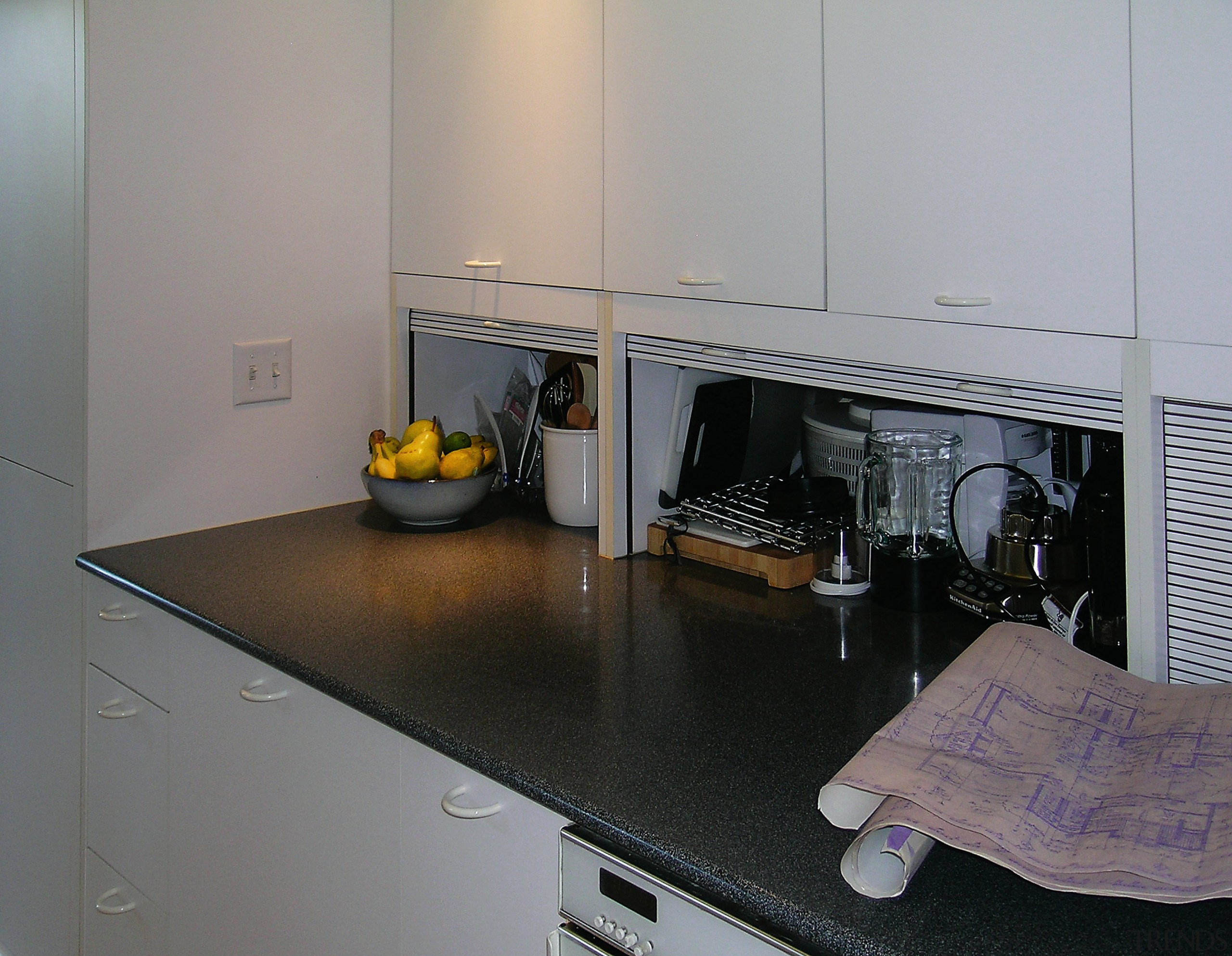 A view of the kitchen area before it countertop, interior design, kitchen, room, gray