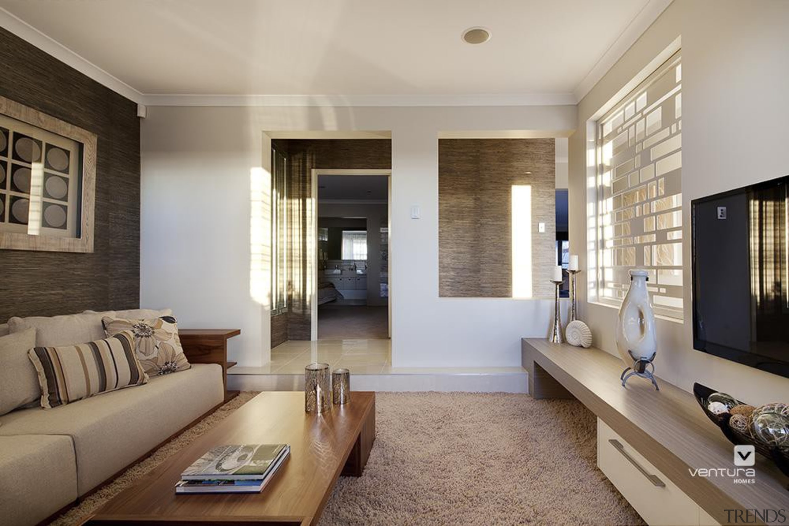 Home theatre design. - the_indulgence_10.jpg - ceiling | ceiling, home, interior design, living room, property, real estate, room, window, gray, brown