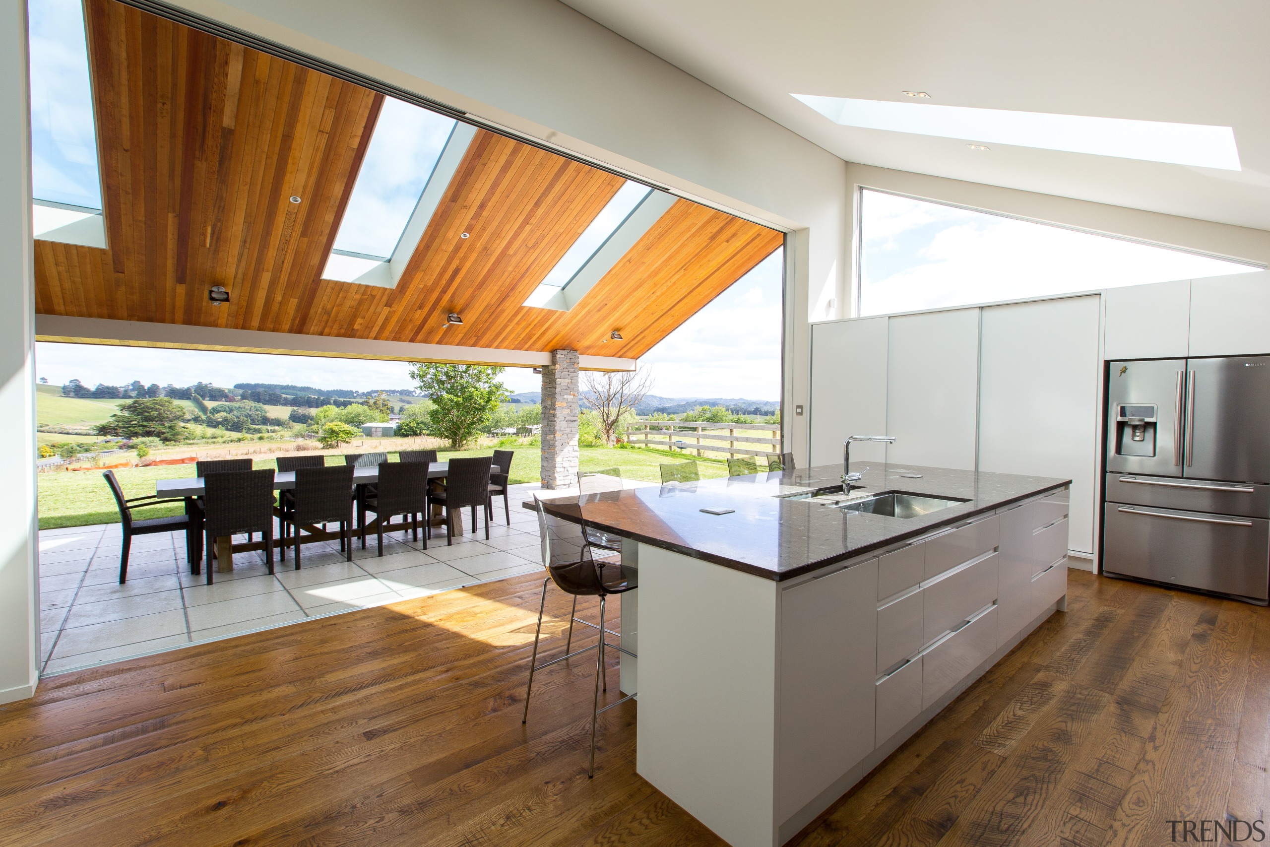 Contemporary new kitchen by Kitchen Link - Contemporary architecture, countertop, daylighting, floor, flooring, hardwood, house, interior design, kitchen, real estate, window, wood, wood flooring, white, brown