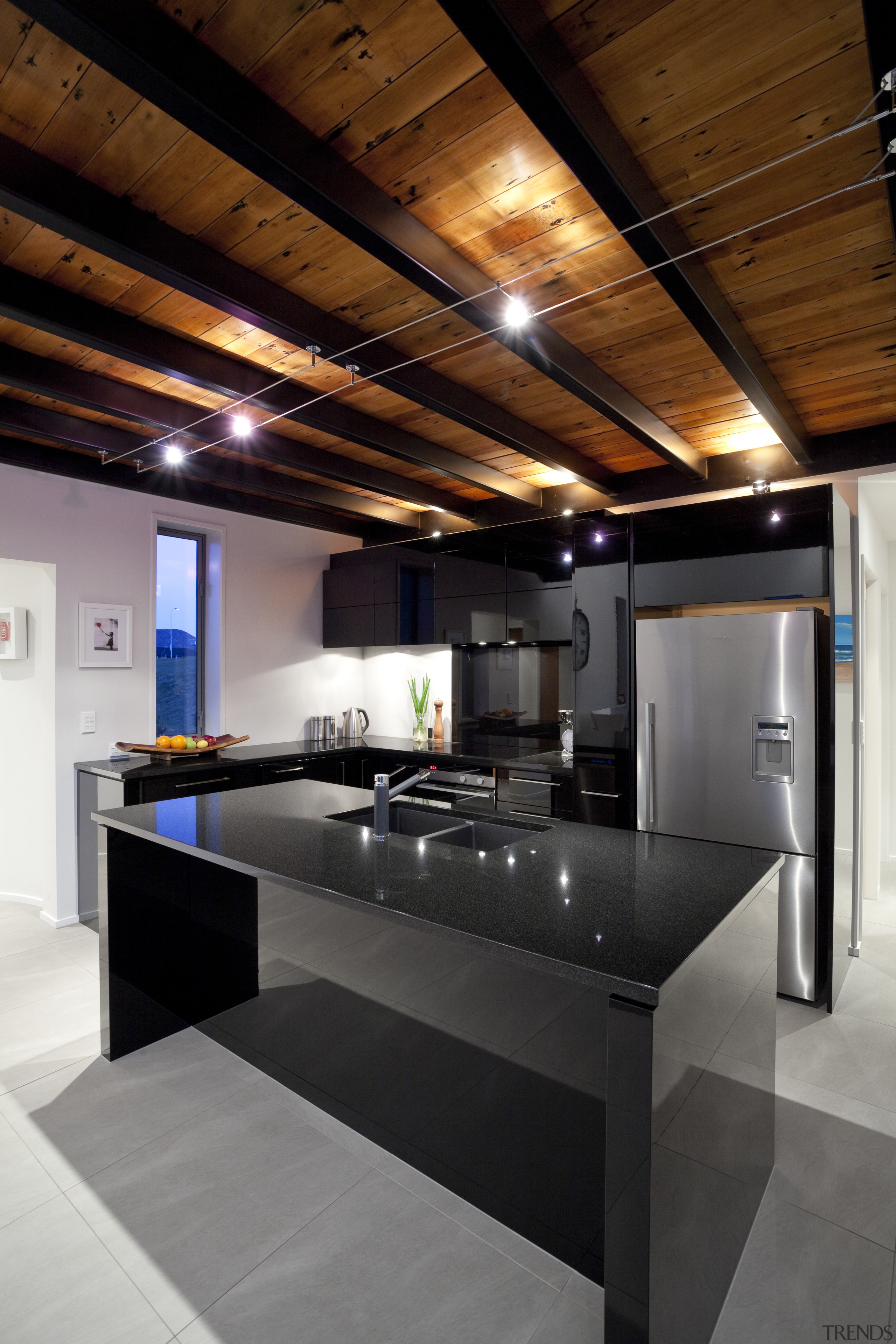 This kitchen was designed by the owner Dave architecture, ceiling, countertop, interior design, kitchen, black