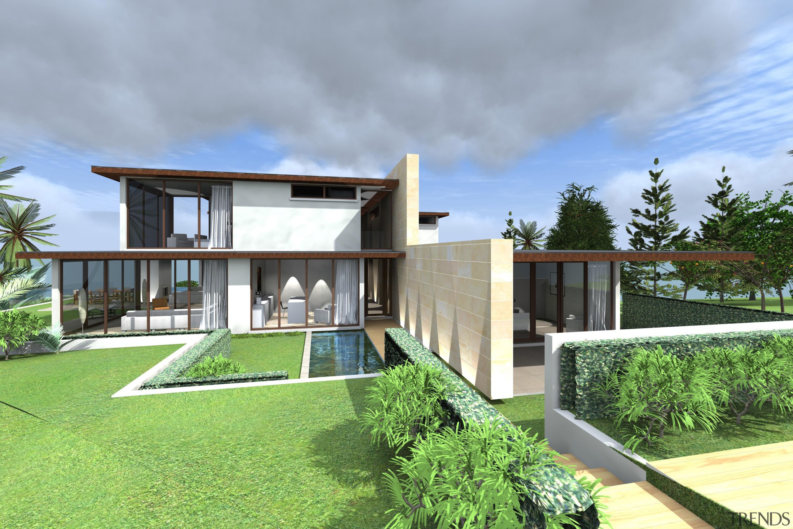 9 palm view terrace  concept hsuntitled path1.jpg architecture, condominium, elevation, estate, facade, grass, home, house, property, real estate, residential area, villa, gray, green