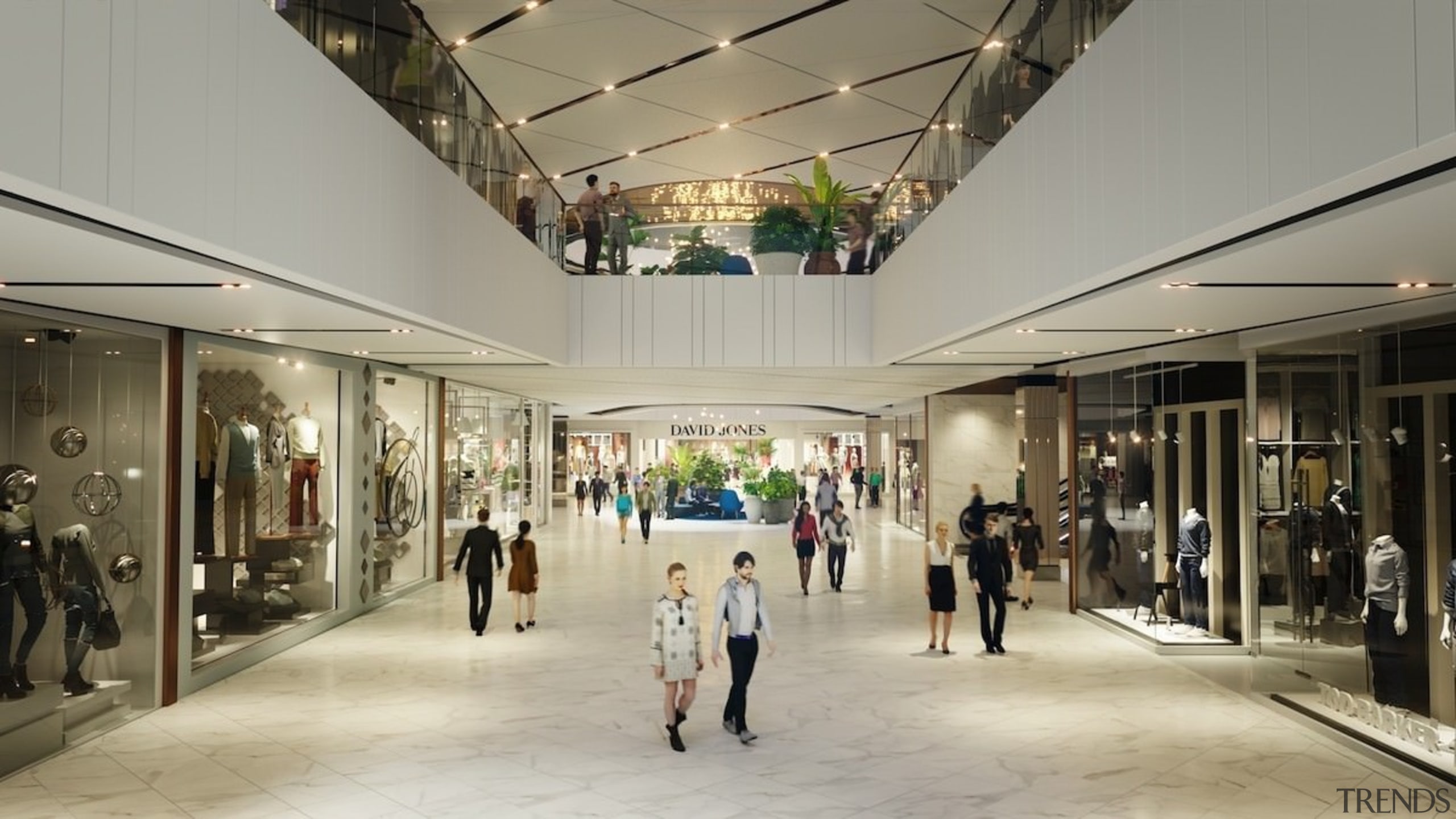 Westfield Newmarket – a new world-class retail and boutique, ceiling, outlet store, retail, shopping mall, gray