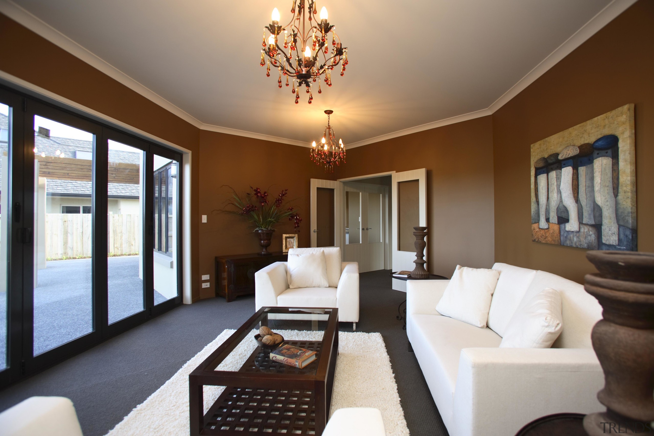 White and brown lounge in Rotoit - Landmark ceiling, estate, home, interior design, living room, property, real estate, room, brown, gray