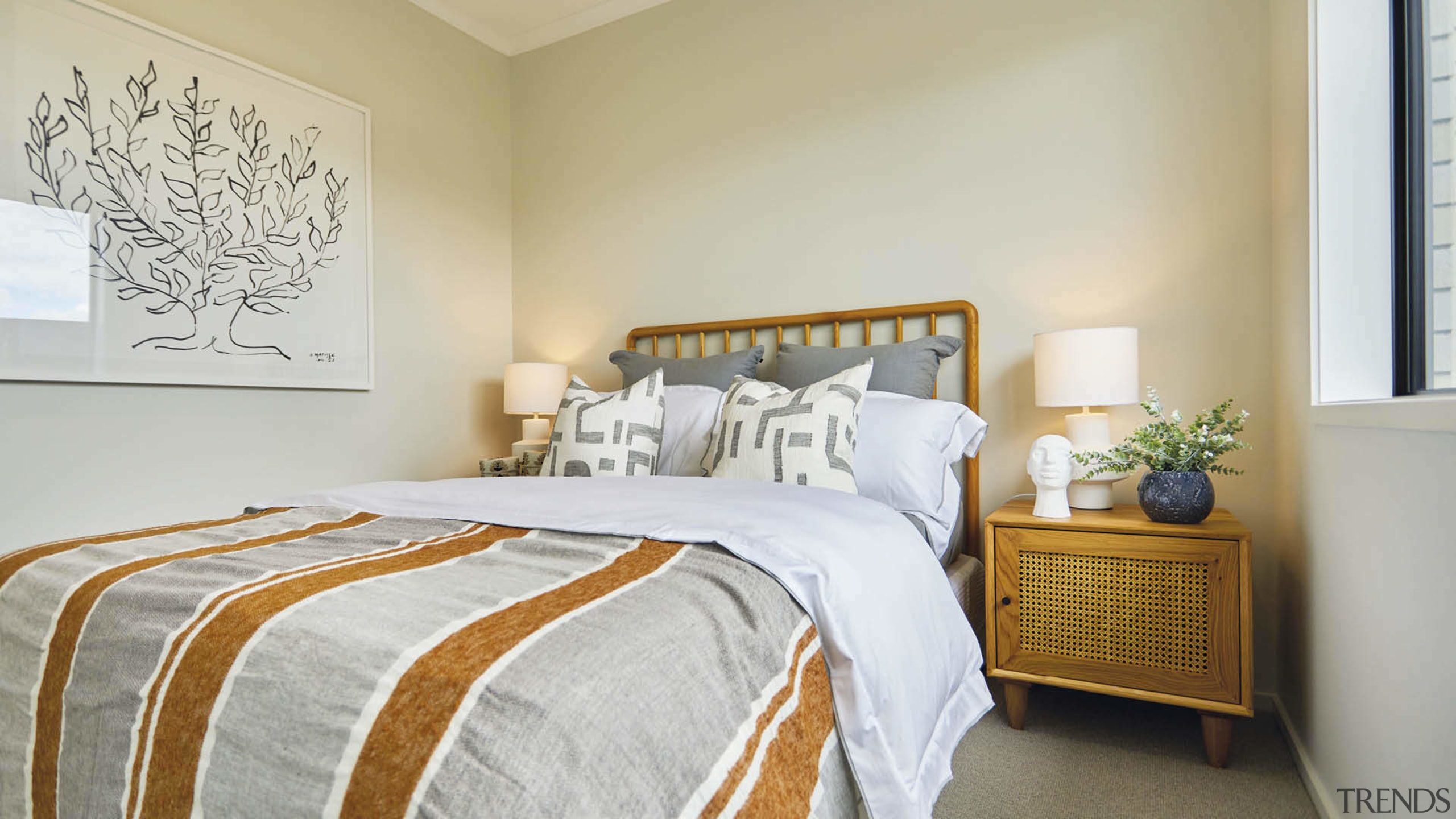 One of two large secondary bedrooms. - Character 