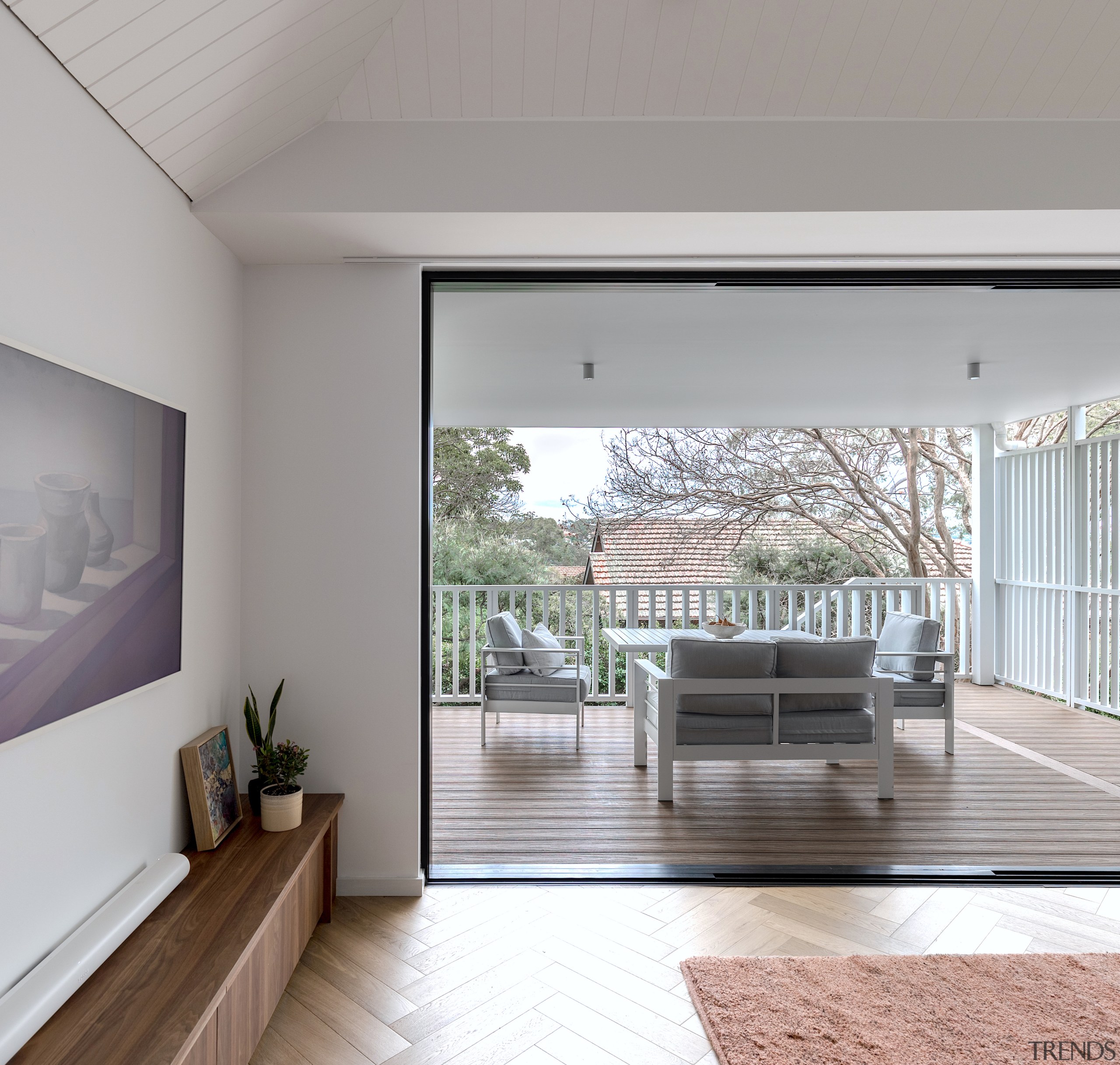 Seamless indoor-outdoor flow from the new living area 