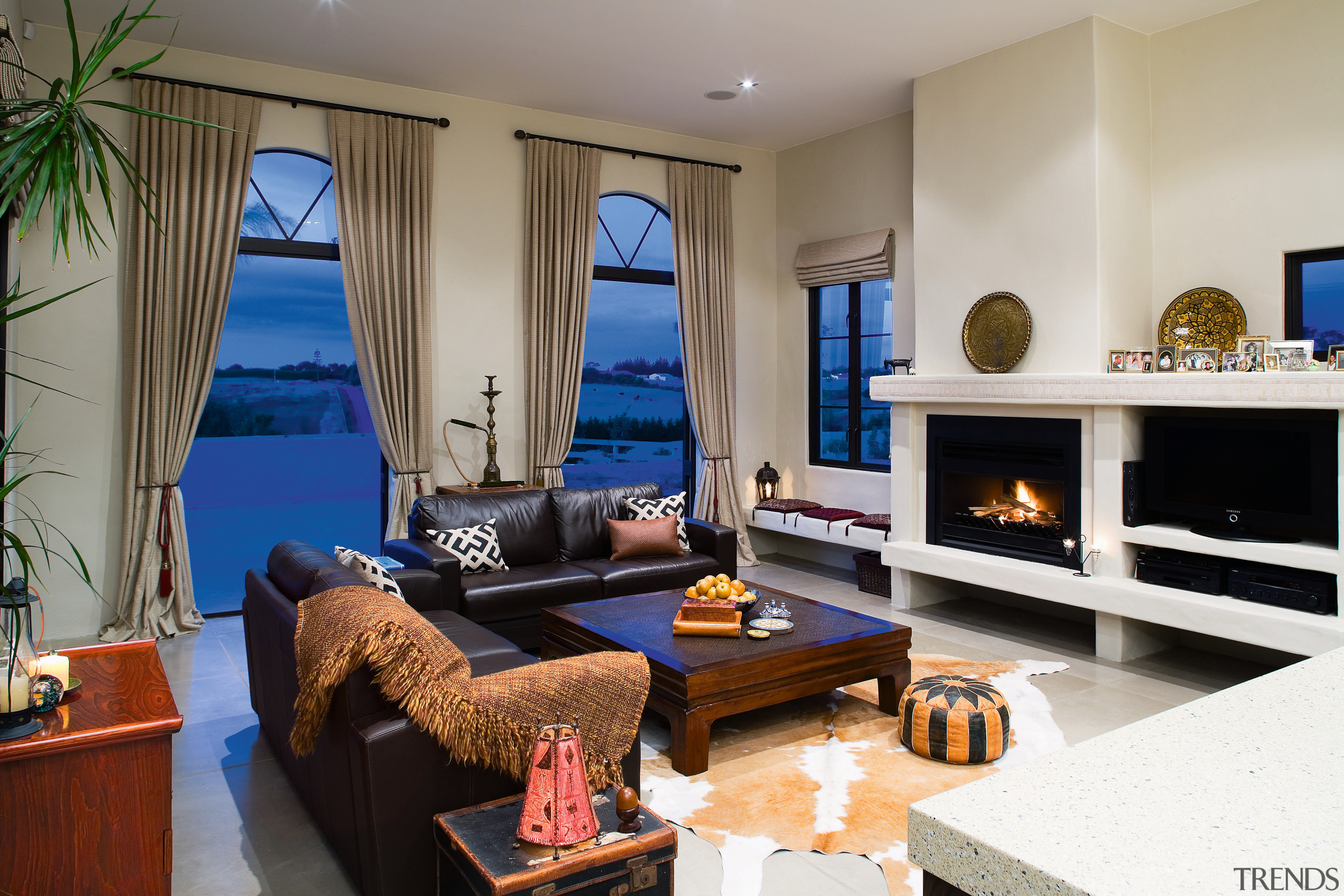 A view of a home interior designed by interior design, living room, property, real estate, room, gray