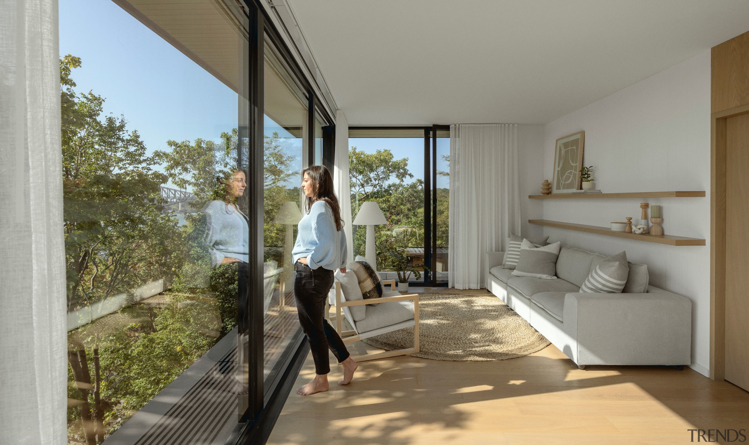 Lounge area in master suite. - Material harmony 