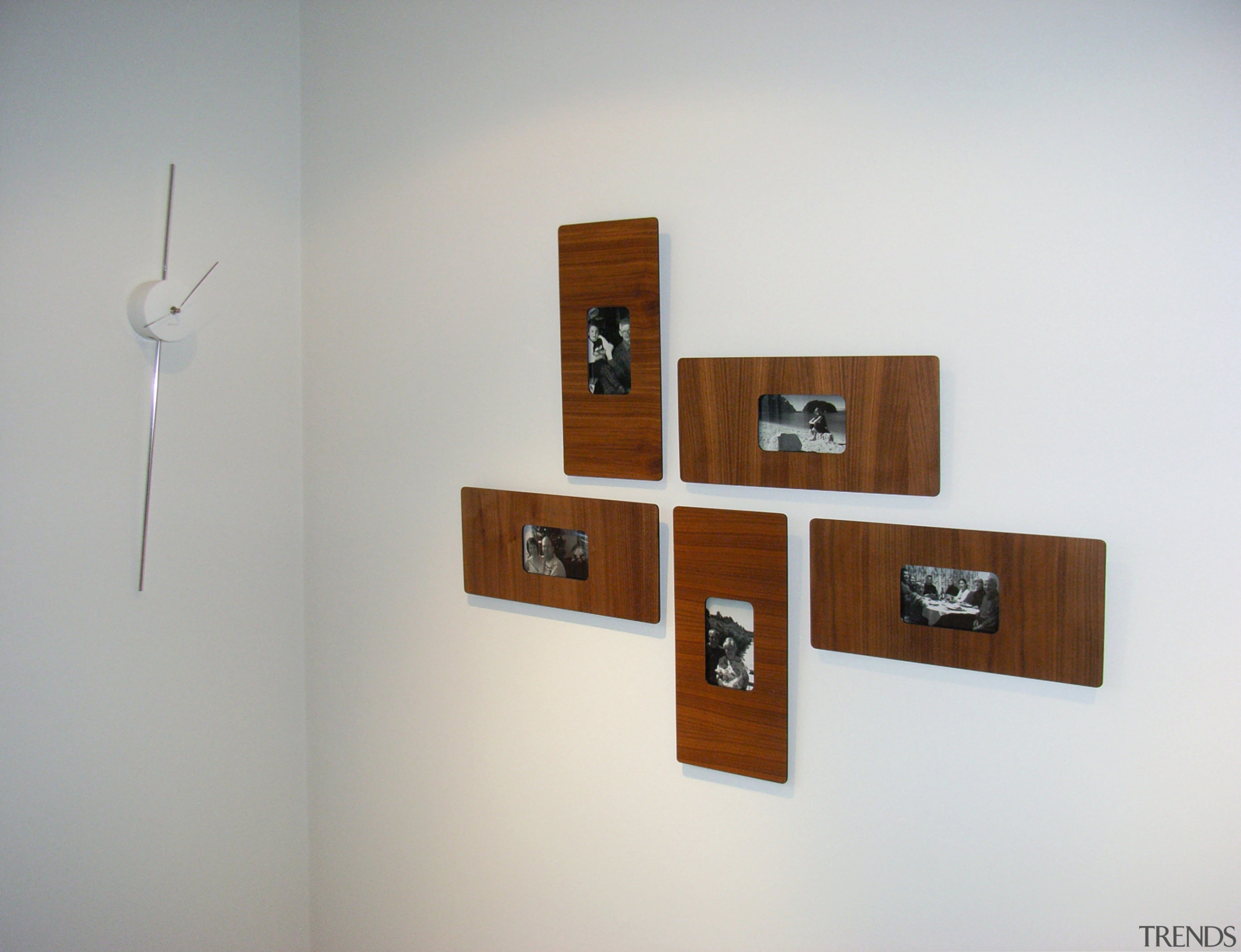 A view of this modern retro bedroom designed furniture, product design, shelf, shelving, wood, gray