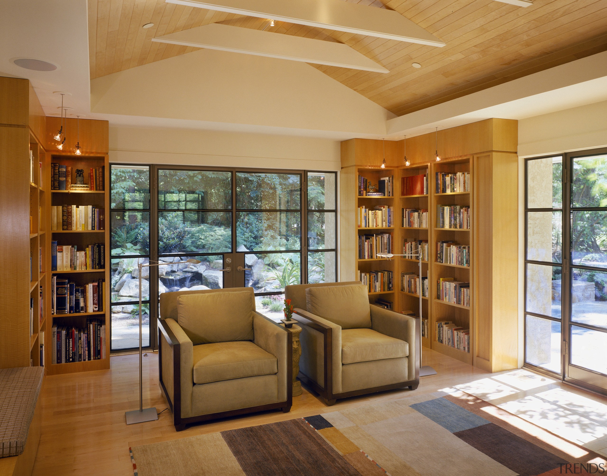 Images of the Library. - Images of the bookcase, ceiling, interior design, library, living room, lobby, real estate, shelving, window, brown, orange