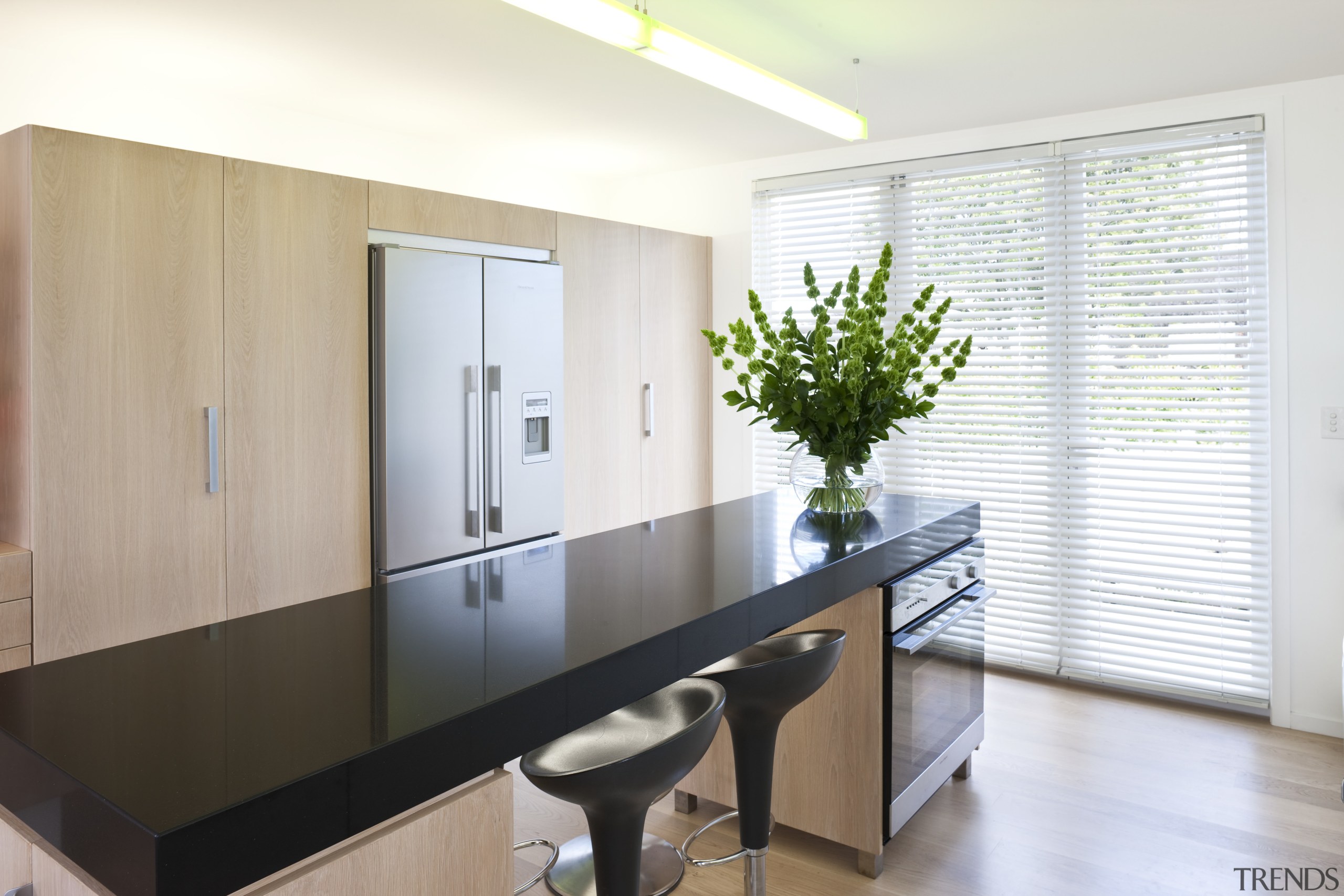 The kitchen features white stained oak cabinetry, Silestone architecture, cabinetry, countertop, interior design, kitchen, real estate, room, white