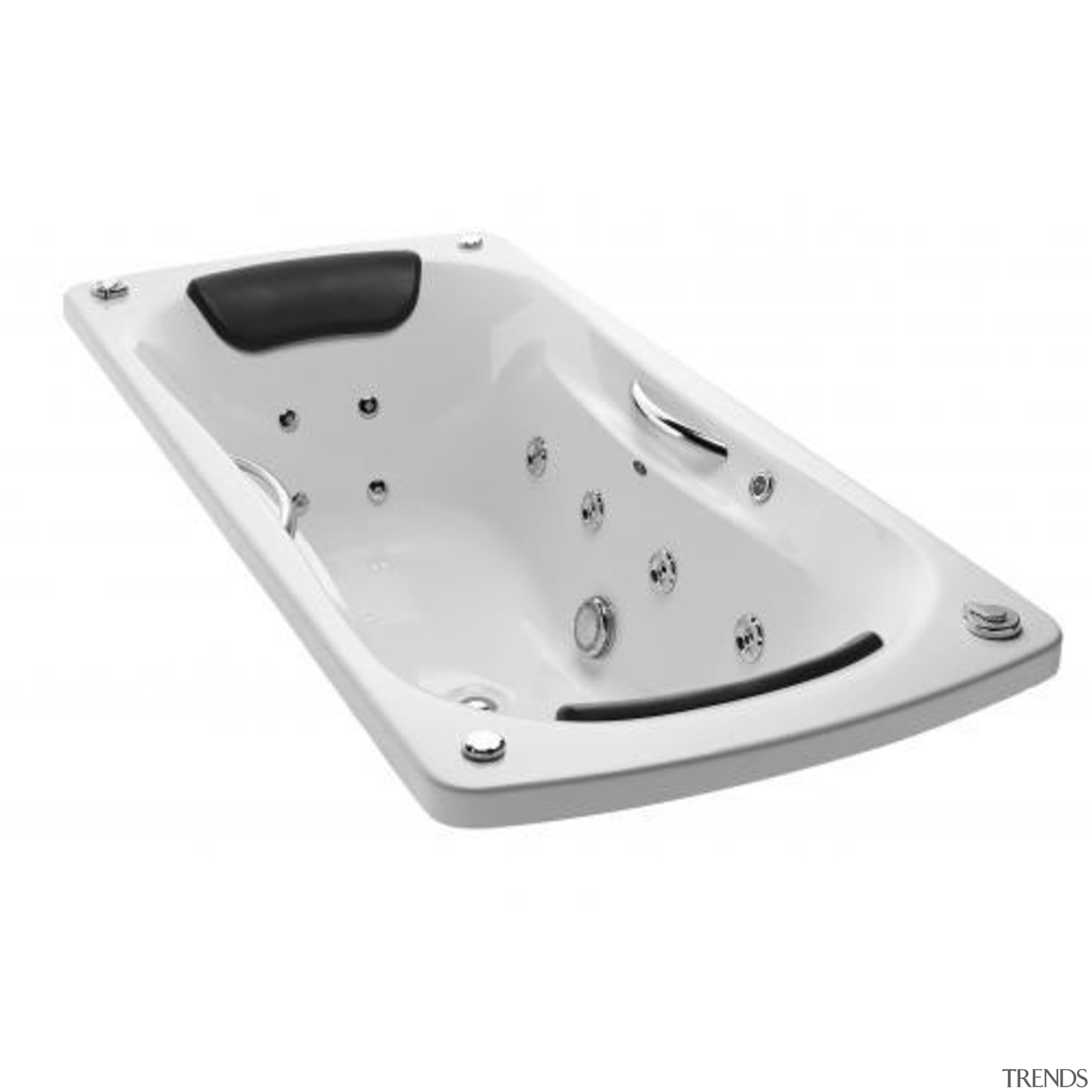 Lie back in comfort in a gently contoured angle, bathtub, hardware, product design, white