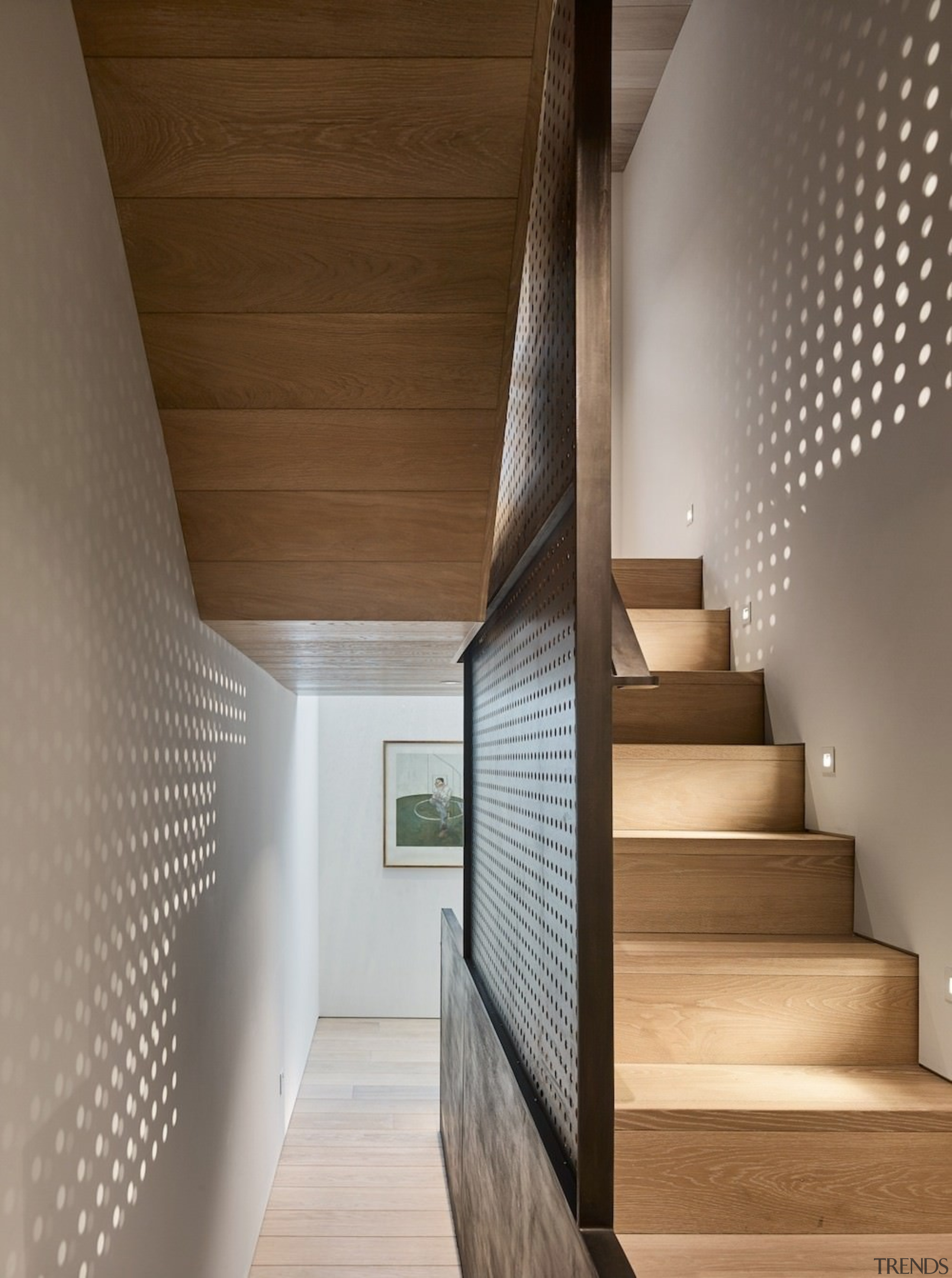 Andy Martin Architecture – Renovation in London - architecture, ceiling, daylighting, floor, handrail, house, interior design, loft, product design, stairs, wall, wood, wood flooring, gray, brown