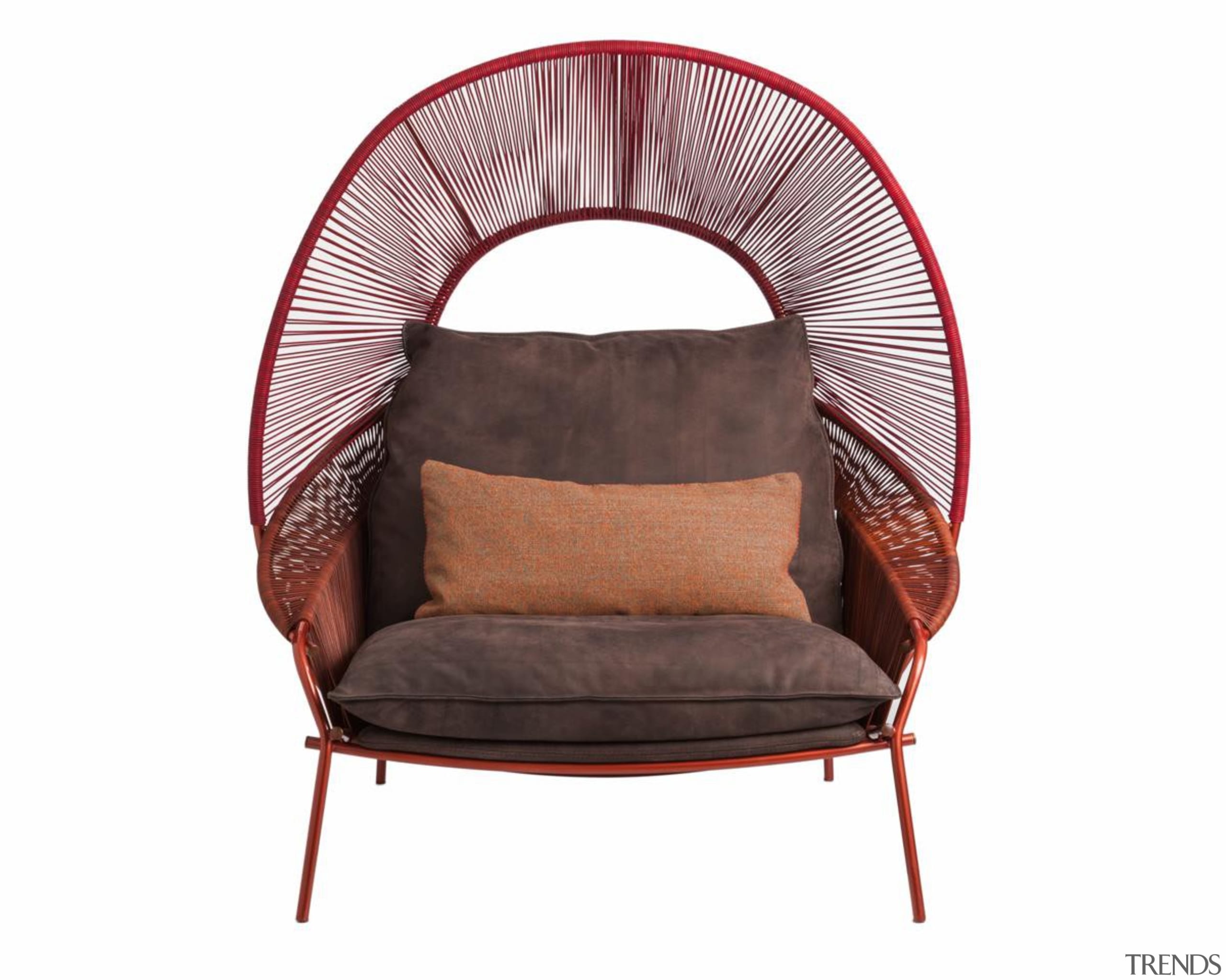 Stephen Burks and Roche Bobois collaborated on creating car seat cover, chair, furniture, product, wicker, white