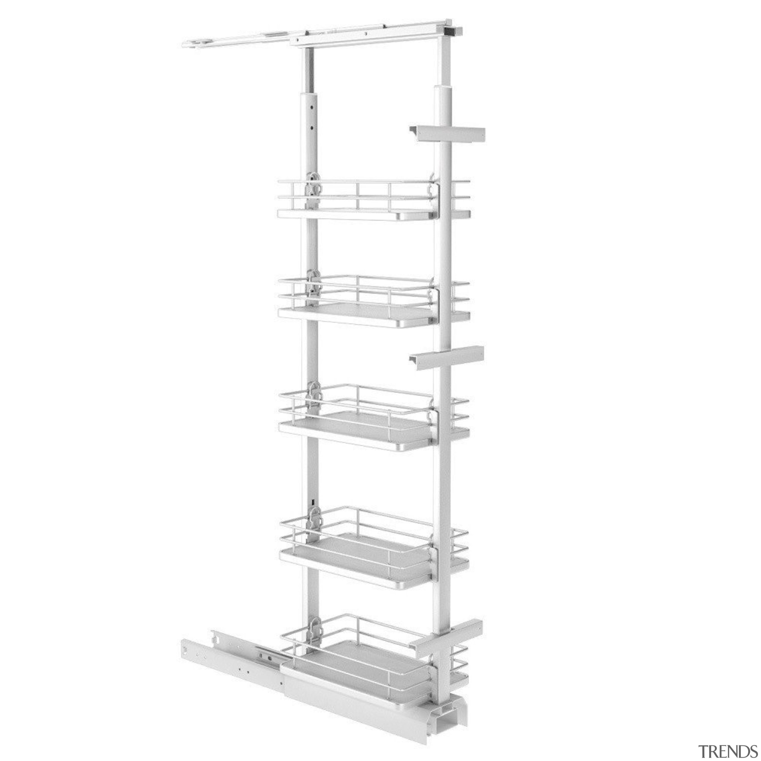 Giamo Medium Pull Out Pantry Unit with Solid furniture, line, product, product design, shelving, structure, white