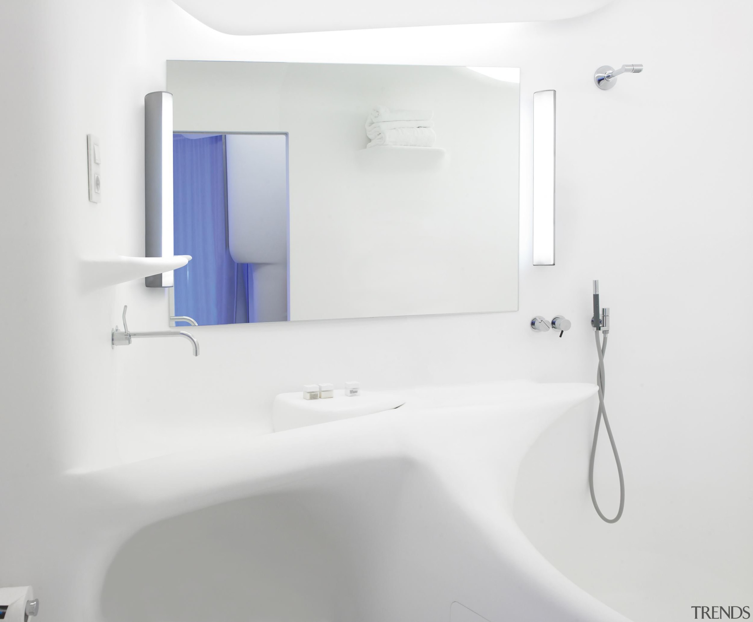 Wall Lights - Wall Lights - bathroom | bathroom, bathroom accessory, bathroom cabinet, bathroom sink, bidet, interior design, plumbing fixture, product design, purple, sink, tap, toilet seat, white