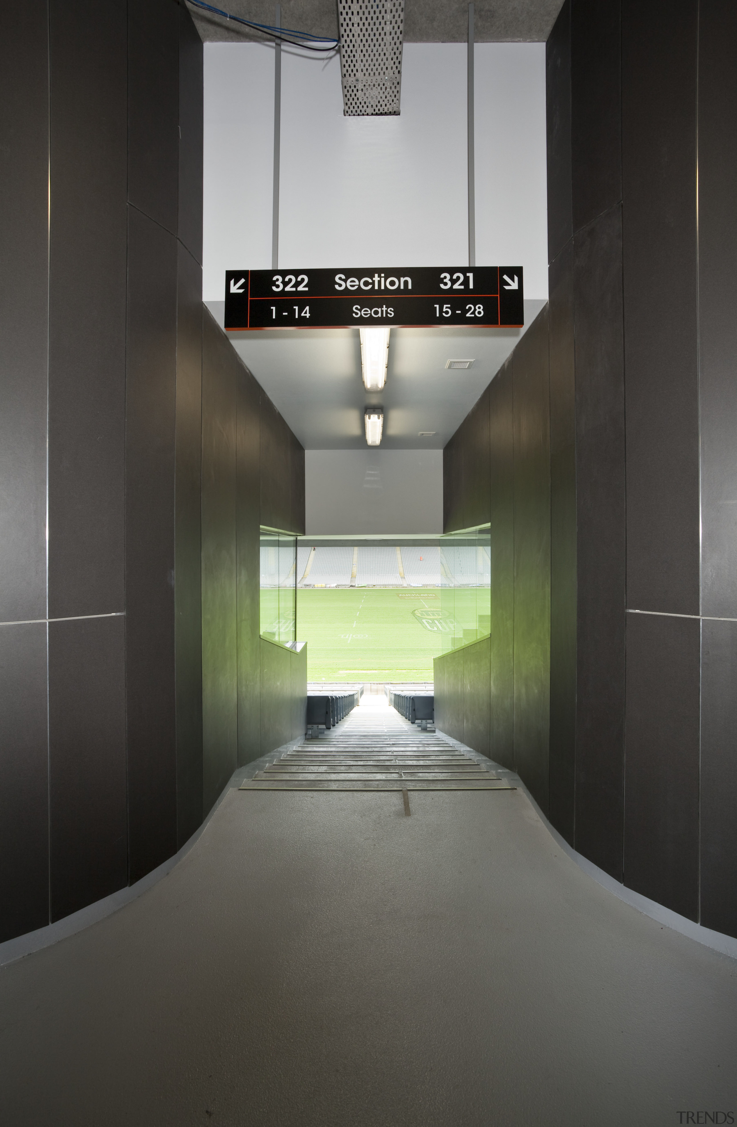 PBS Contracting supplied the Eden Park stadium facade architecture, daylighting, floor, glass, house, interior design, black, gray