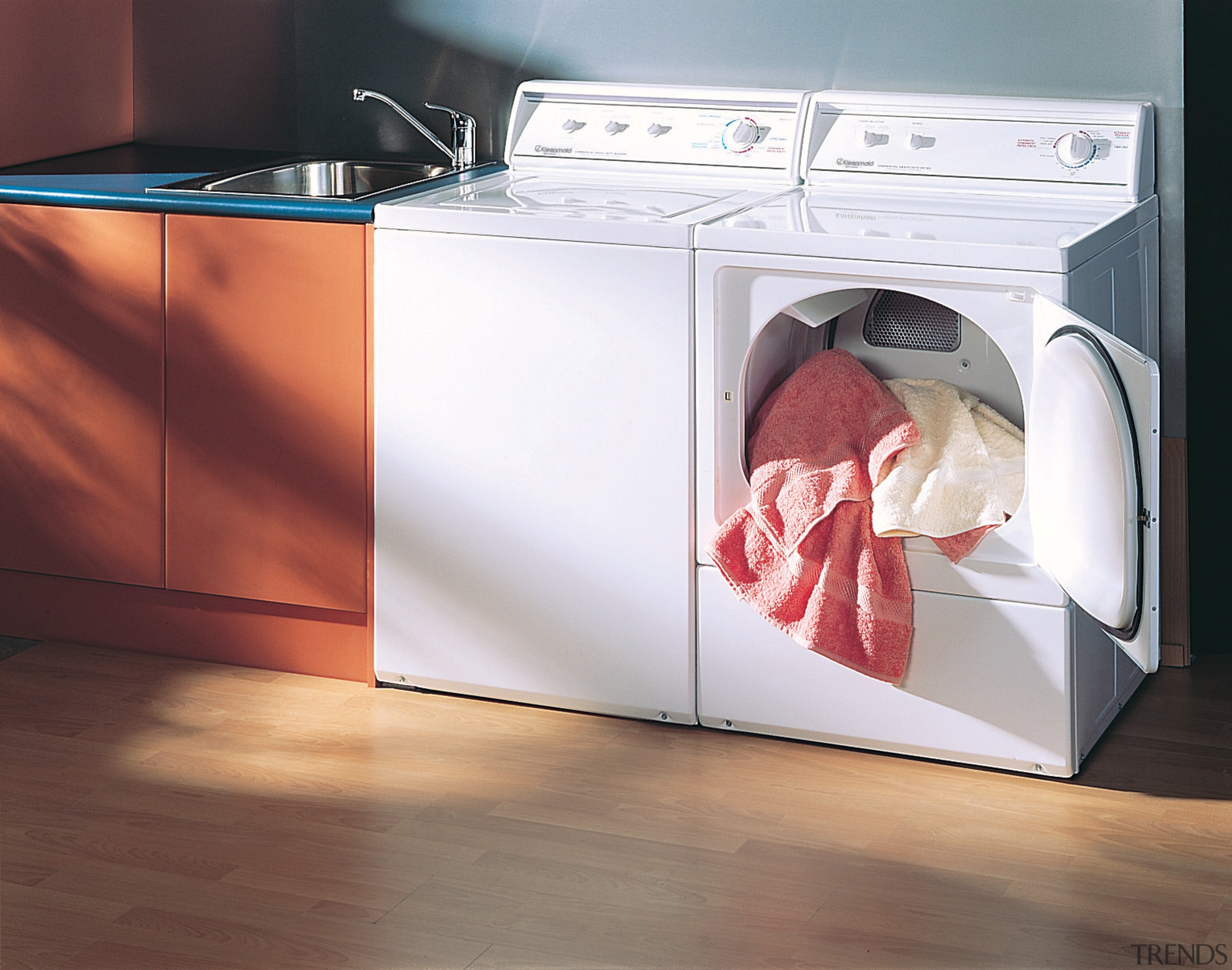 Kleenmaid's commercial-grade Large Capcity Washer is a durable clothes dryer, floor, furniture, home appliance, laundry, major appliance, product, product design, white