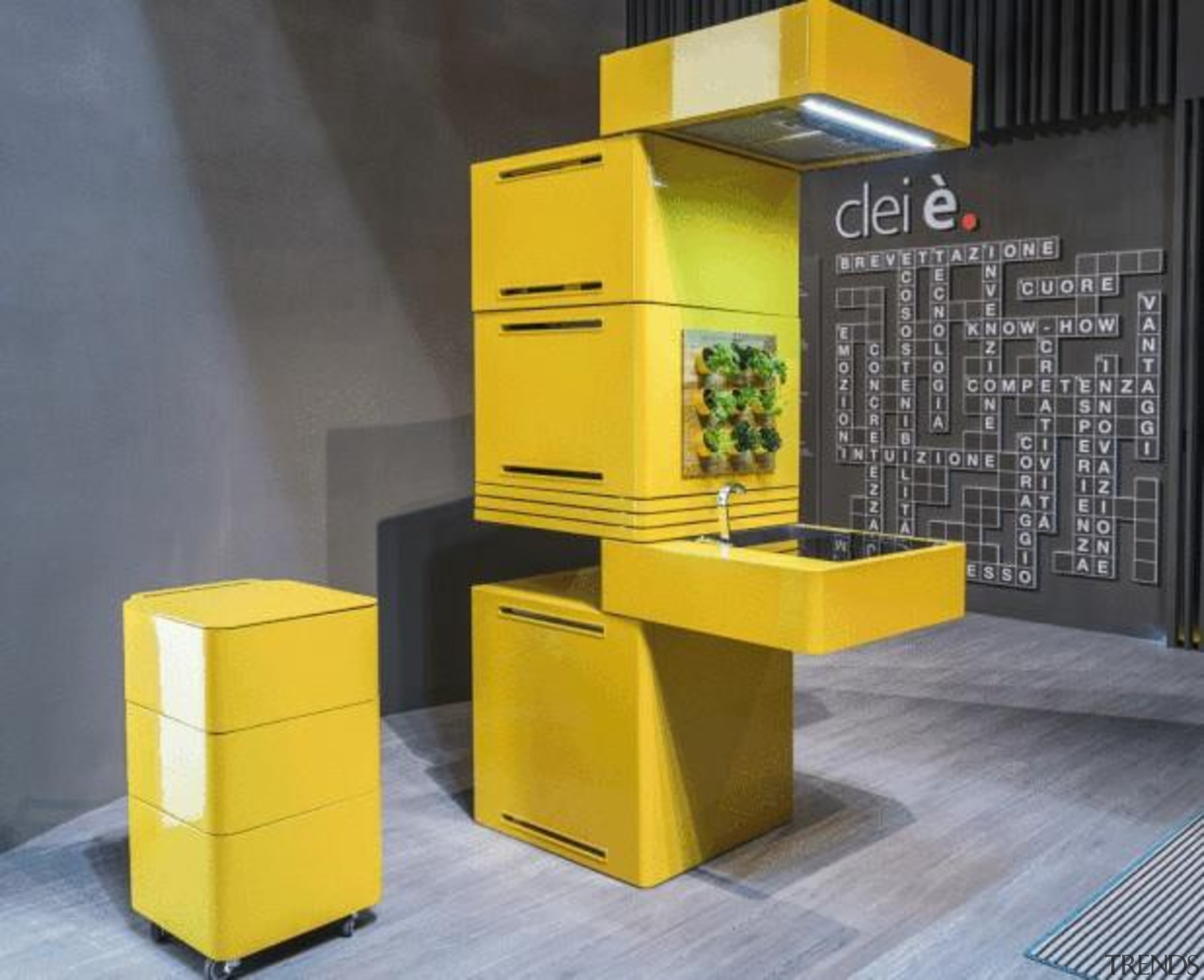 Forget 'bigger is better'; in the eco-conscious yet furniture, product, product design, table, yellow, gray