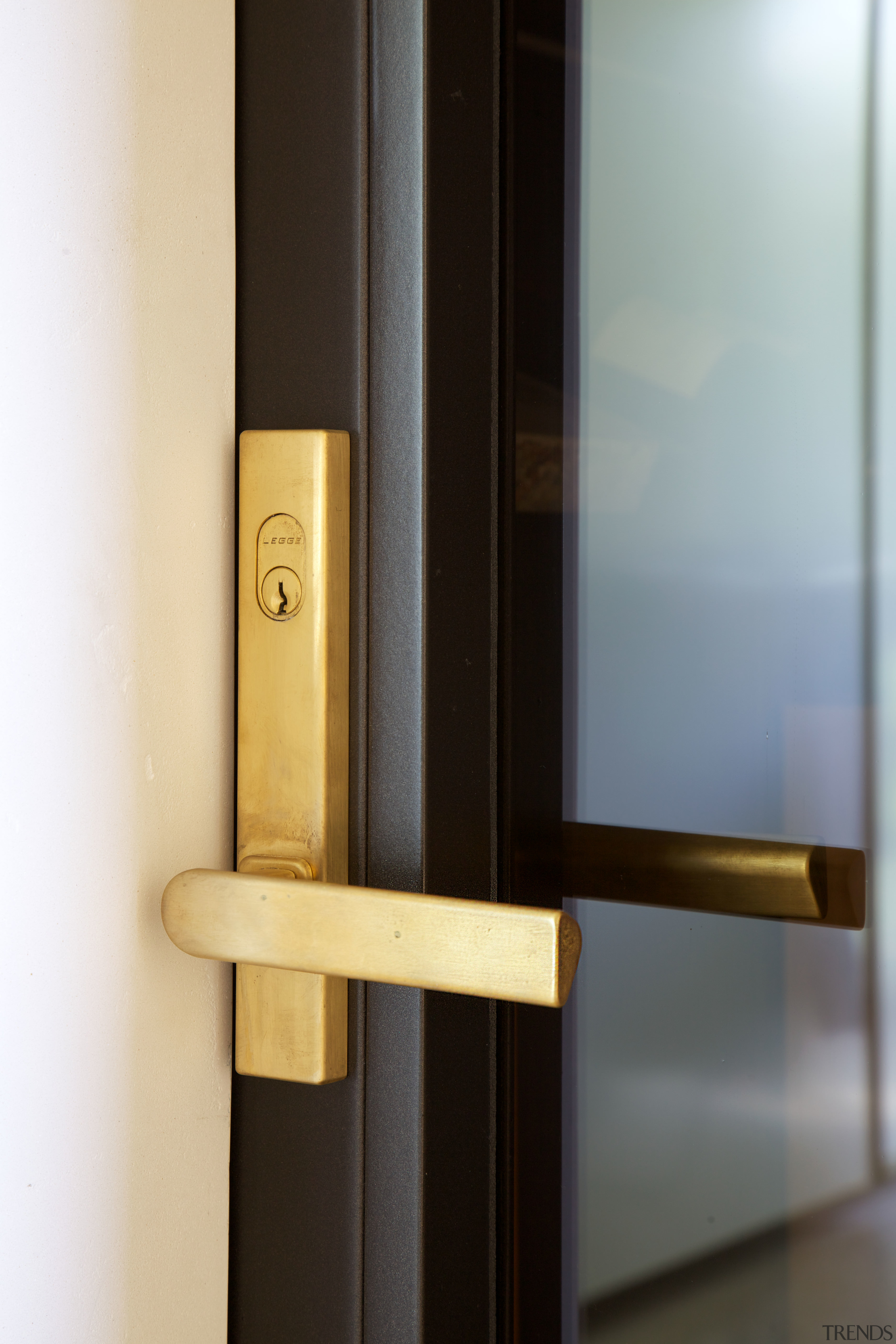 For this project, Chants brass tri-handles, selected by product design, gray, black