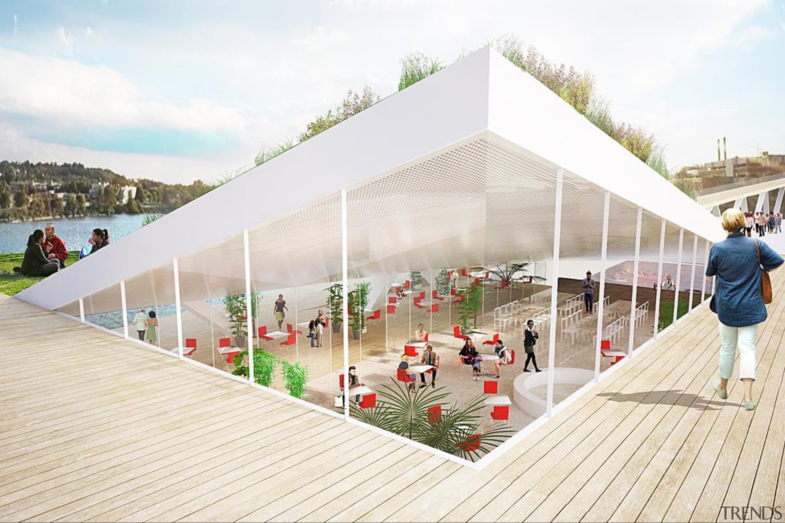 High line park - High line park - architecture, leisure, mixed use, pavilion, structure, urban design, white