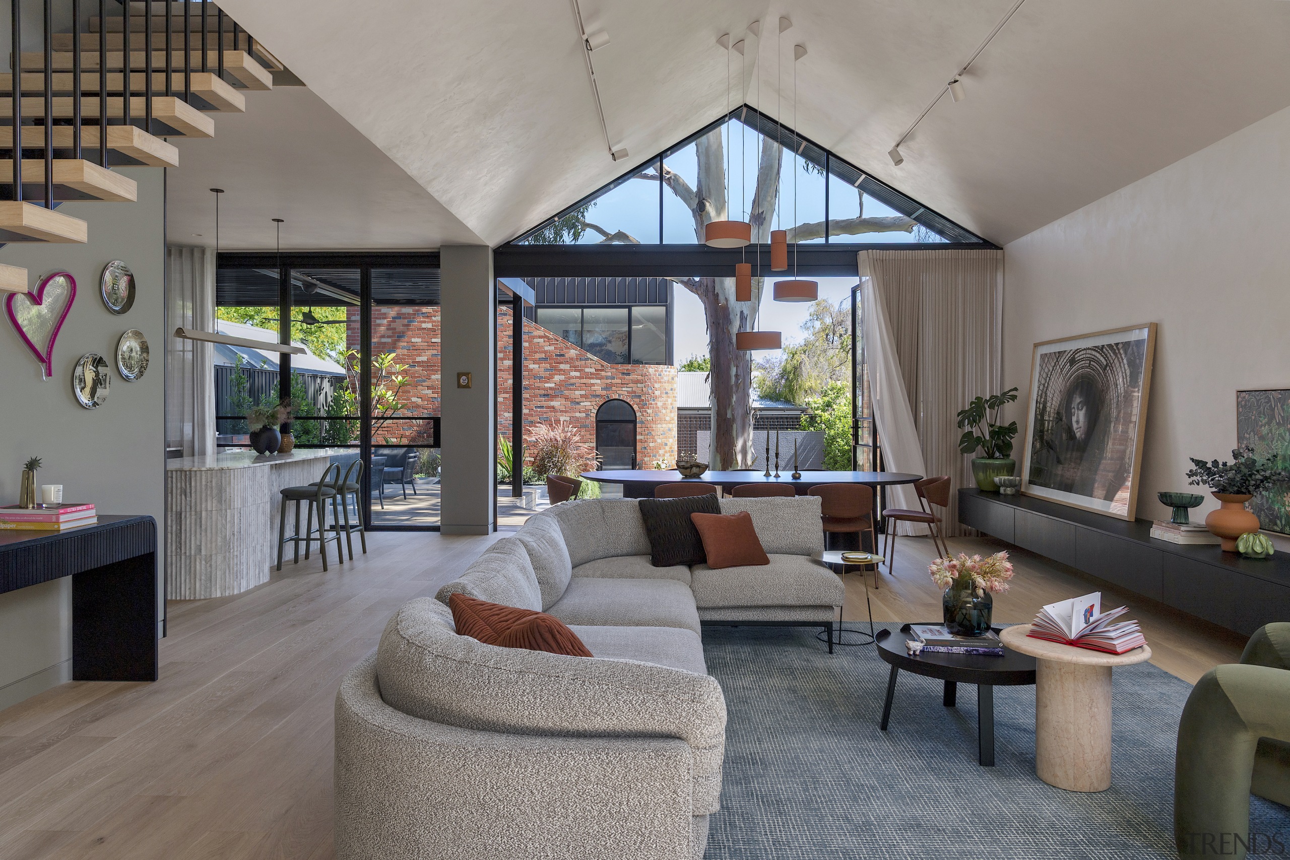 The kitchen seen in its wider context. - 