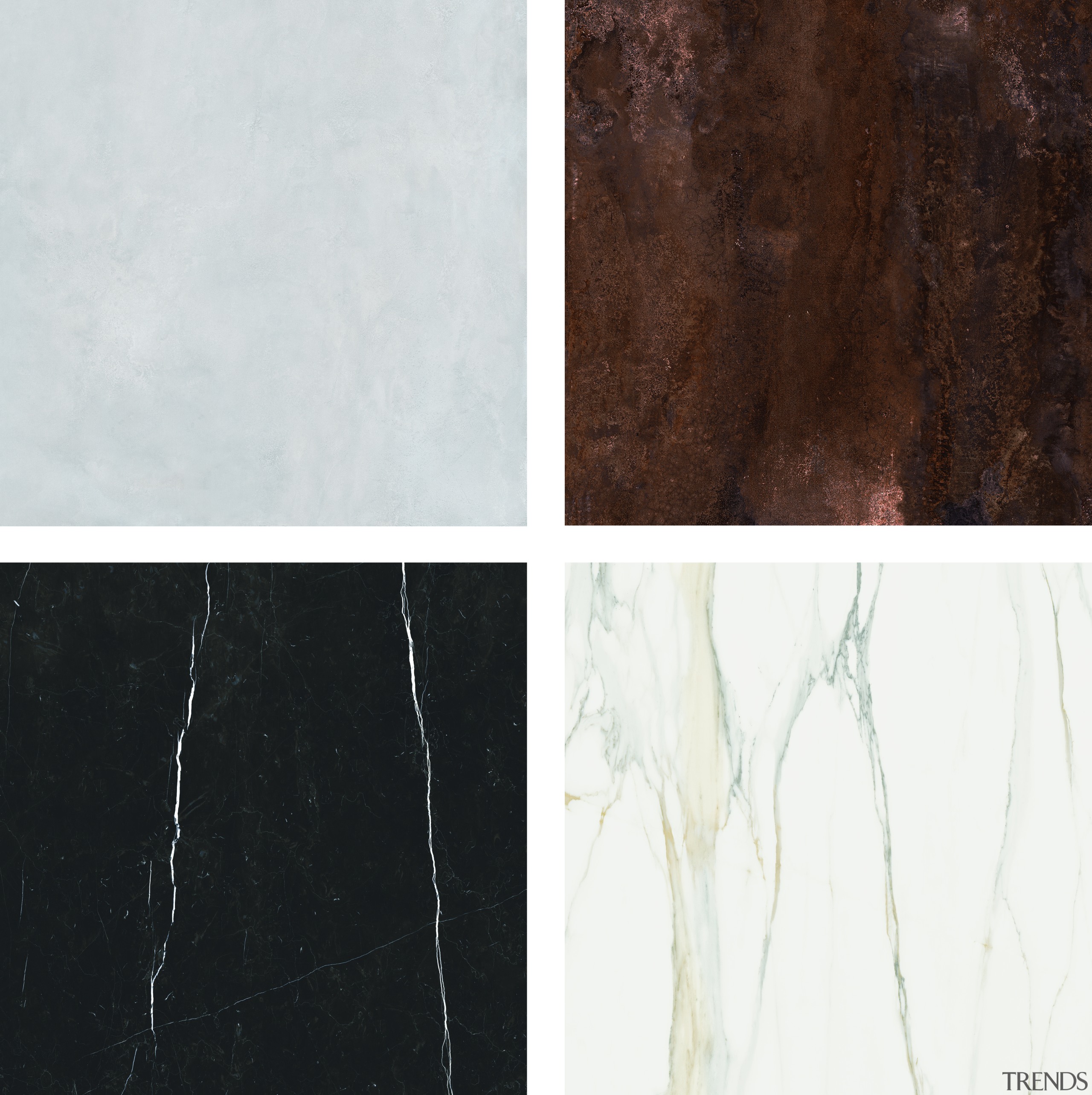 ​​​​​​​Florim Stone options include (clockwise from top left) Benchtop, Florim Stone, Archant, Countertop