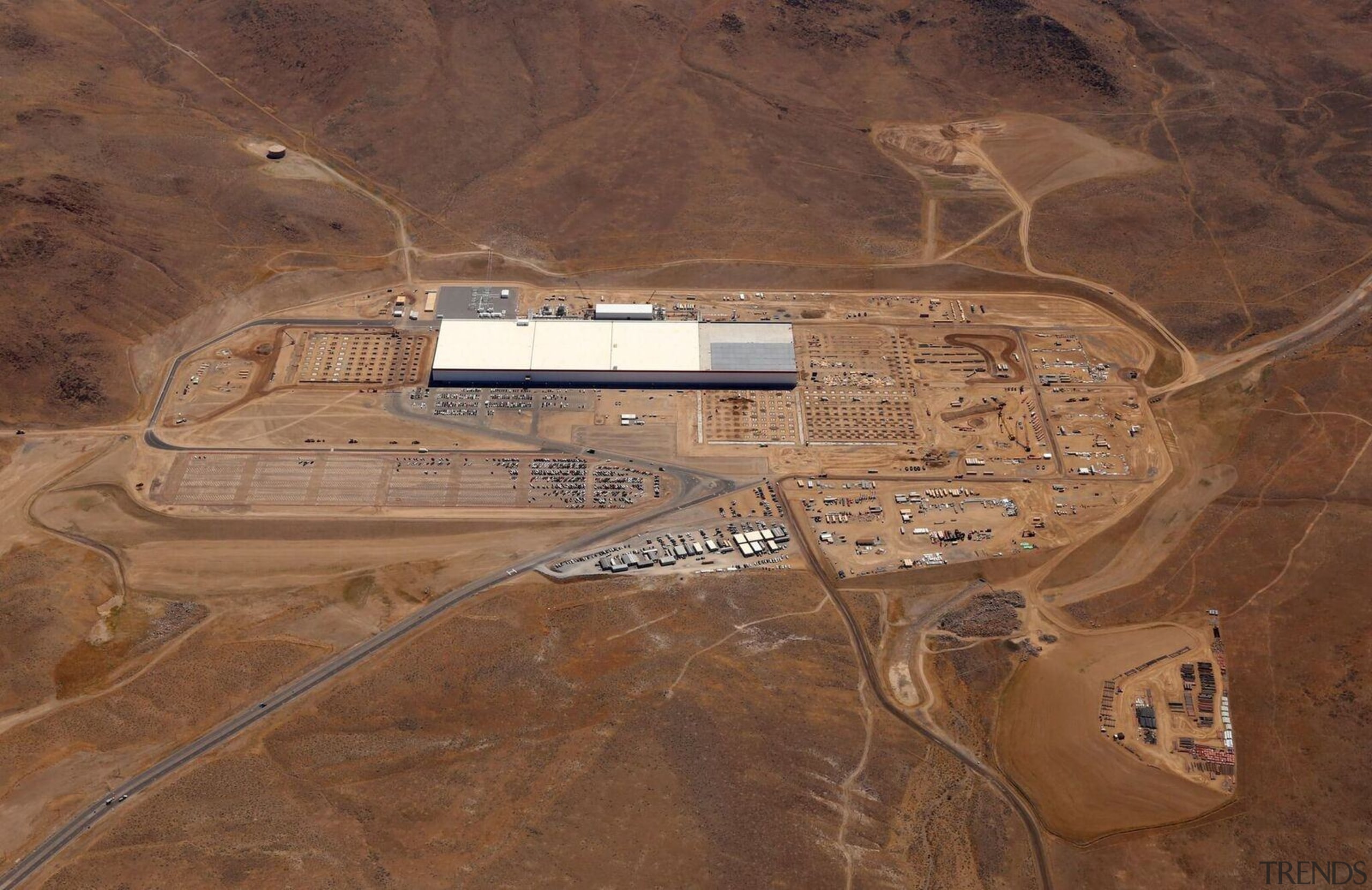 An aerial view of the construction site - aerial photography, ecoregion, brown