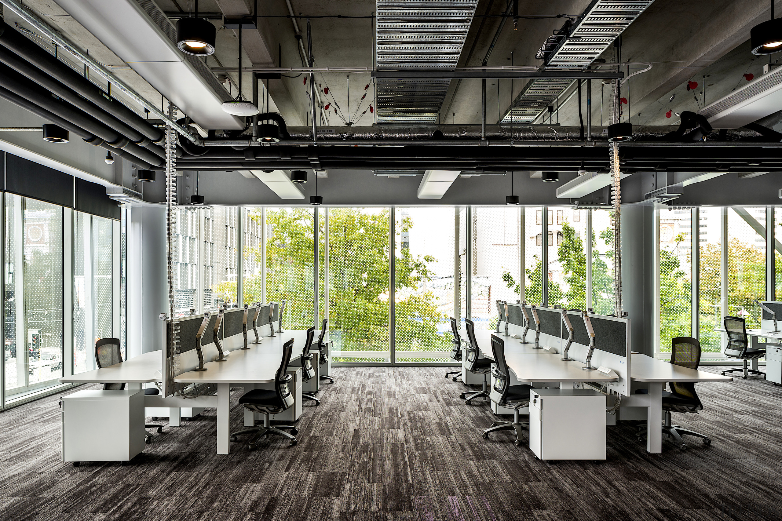 A typical office setting within the Spark building's 