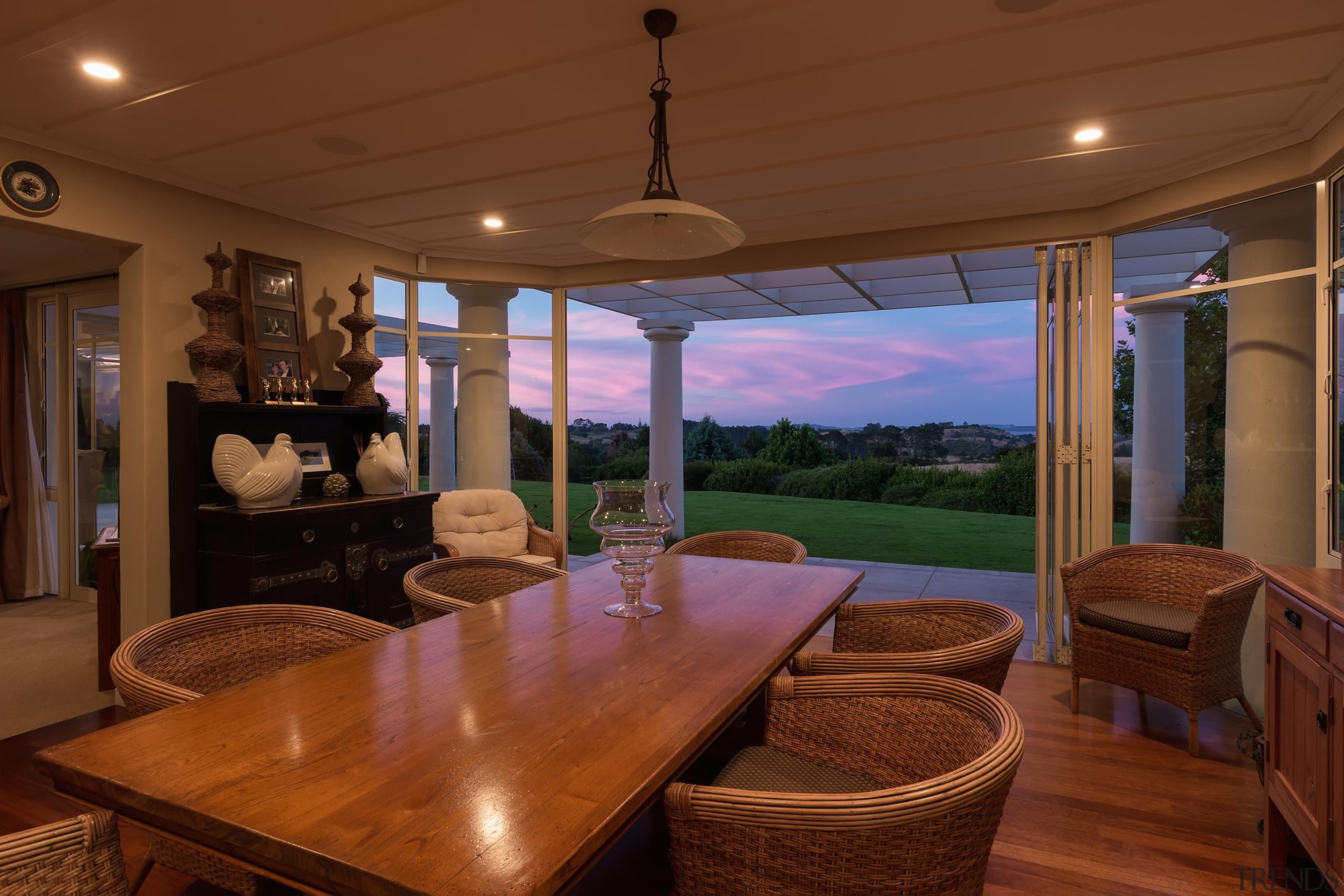 Whitford 8 - dining room | estate | dining room, estate, home, house, interior design, real estate, room, table, window, wood, brown