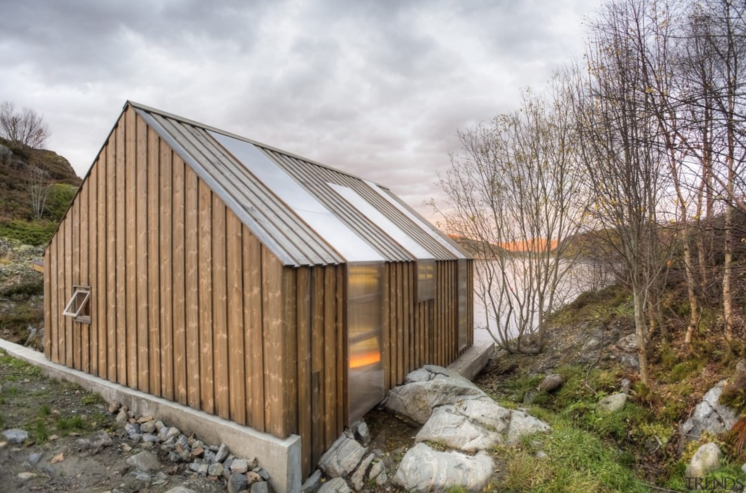 Photo: Pasi Aalto / pasiaalto - Recycled windows architecture, cottage, home, house, hut, real estate, shack, shed, siding, wood, brown, gray, white