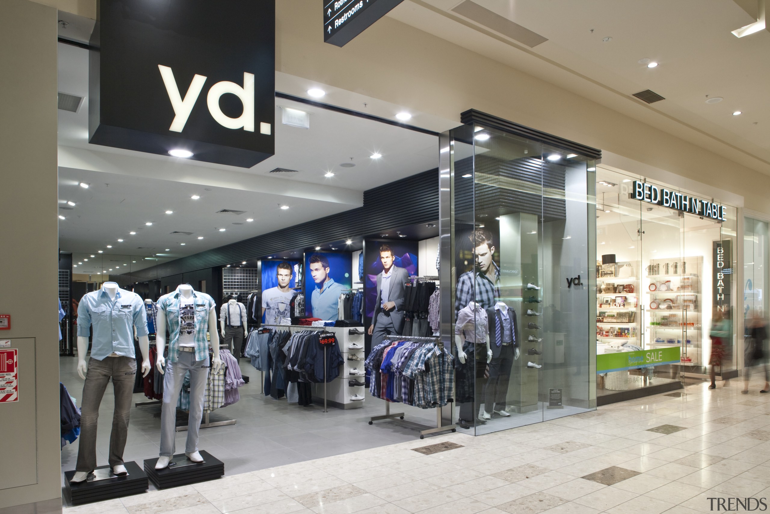 View of shops fitted by Dimension Shopfitters. - outlet store, retail, shopping, shopping mall, gray