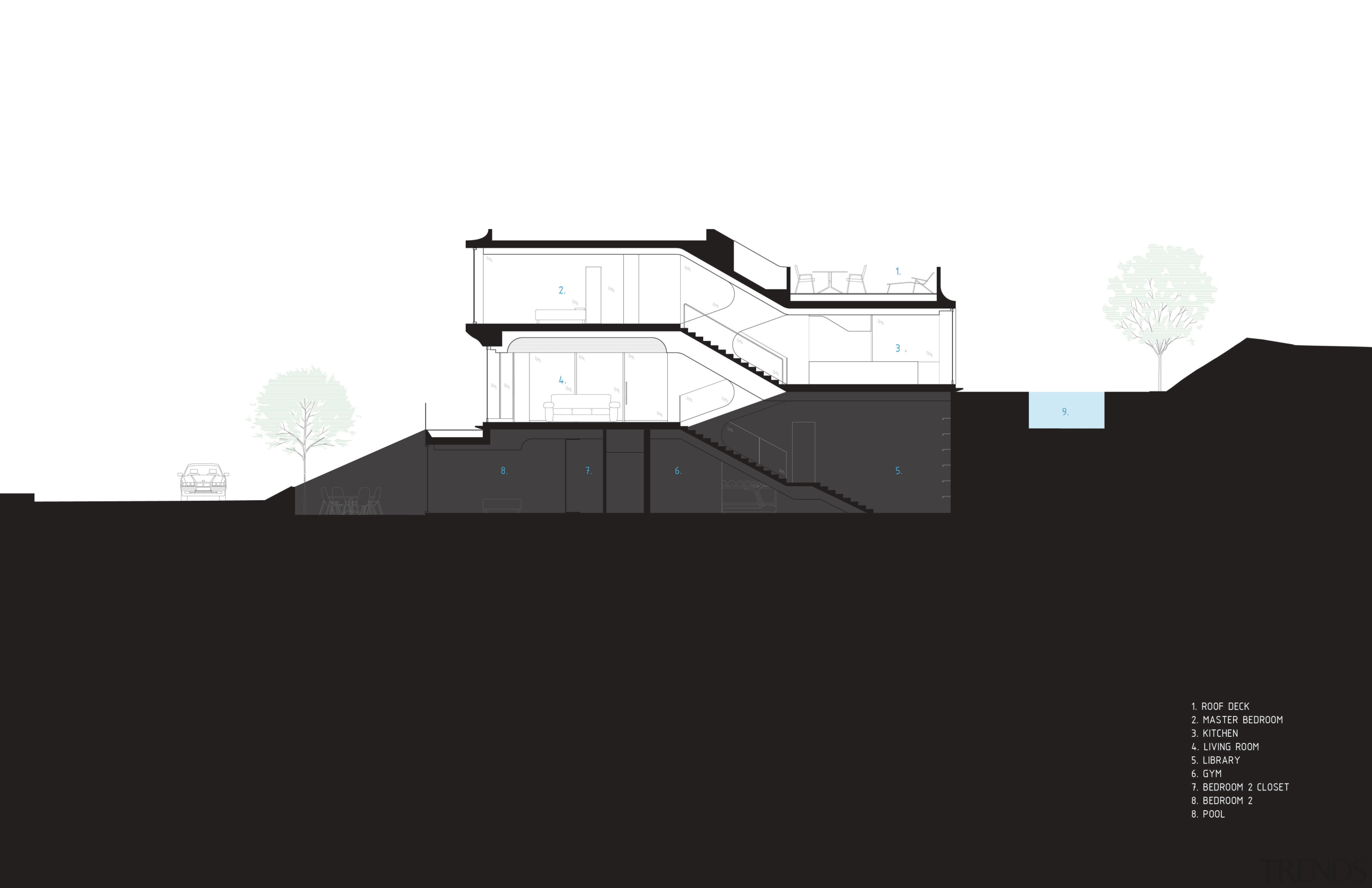 Section, courtesy of Arshia Architects - Form first, 