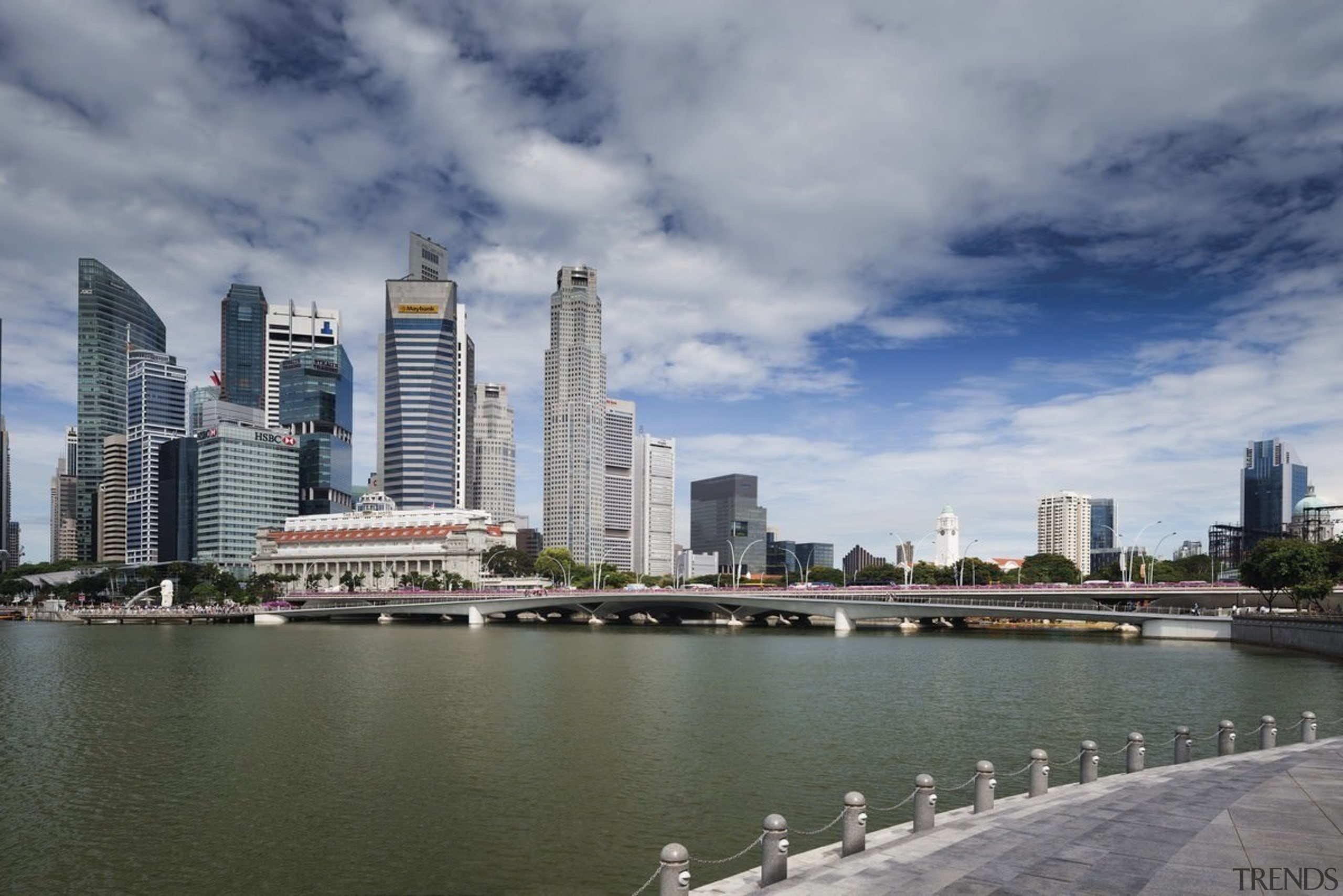 Jubilee Bridge – Cox Architecture - Jubilee Bridge building, city, cityscape, condominium, daytime, downtown, metropolis, metropolitan area, reflection, river, sky, skyline, skyscraper, tower block, urban area, water, gray